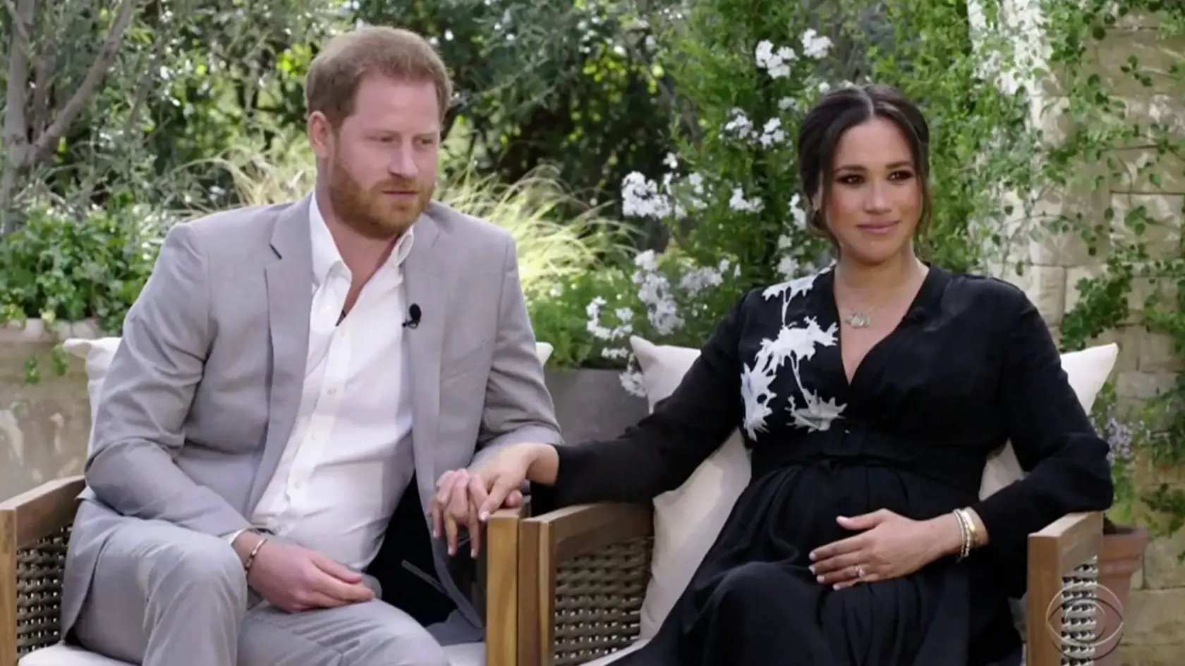 Britský princ Harry a Meghan Markle počas rozhovoru s Oprah Winfrey.