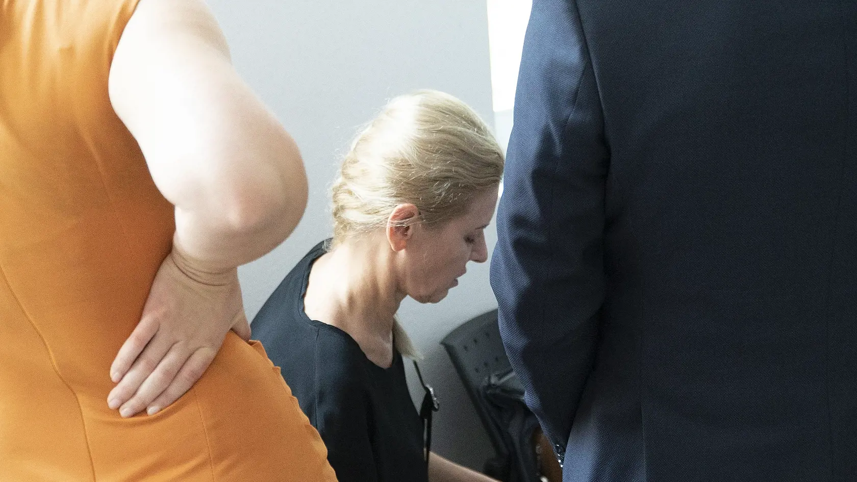 Bývalá štátna tajomníčka Monika Jankovská na prvom pojednávaní v kauze Fatima na Okresnom súde 19. augusta 2022.