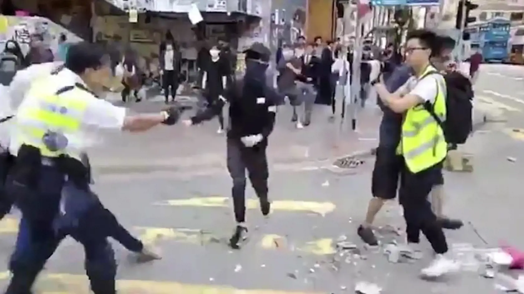 Krvavé protesty v Hongkongu