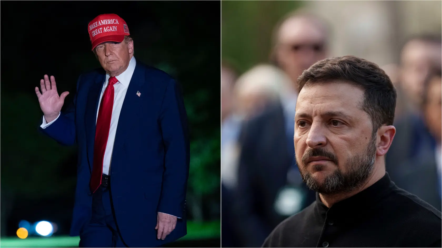 Donald Trump a Volodymir Zelenskyj.