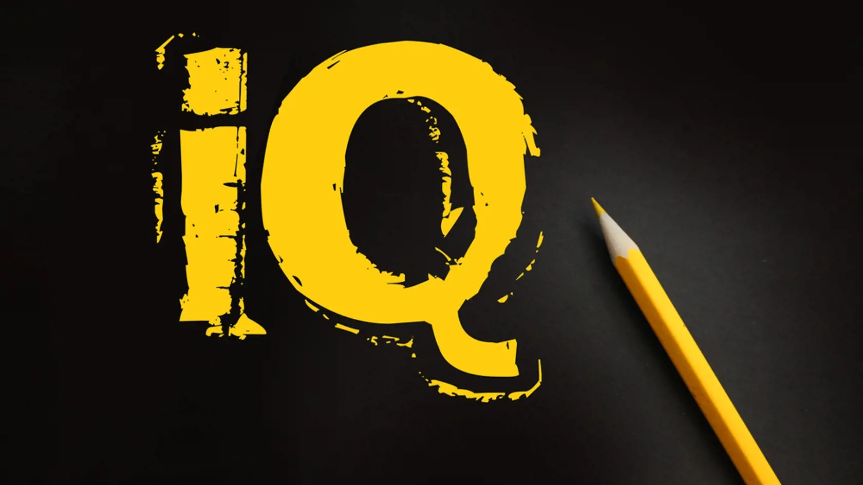 Iq,Text,Yellow,On,Black,And,Pencil,Besides.,Intellectual,Test