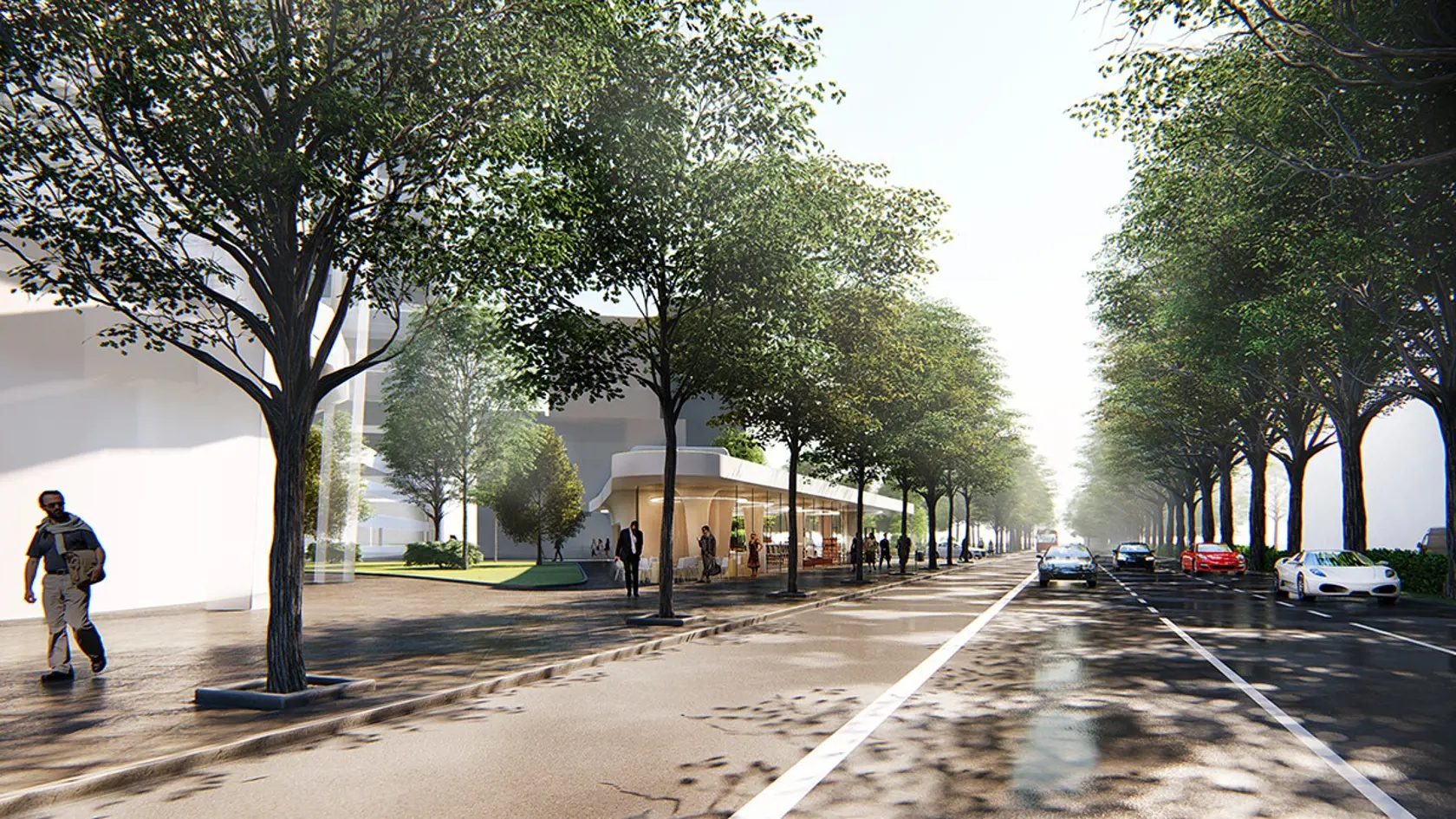 Vizualizácia nabíjacej stanice, ktorá sa buduje v centre Bratislavy.
