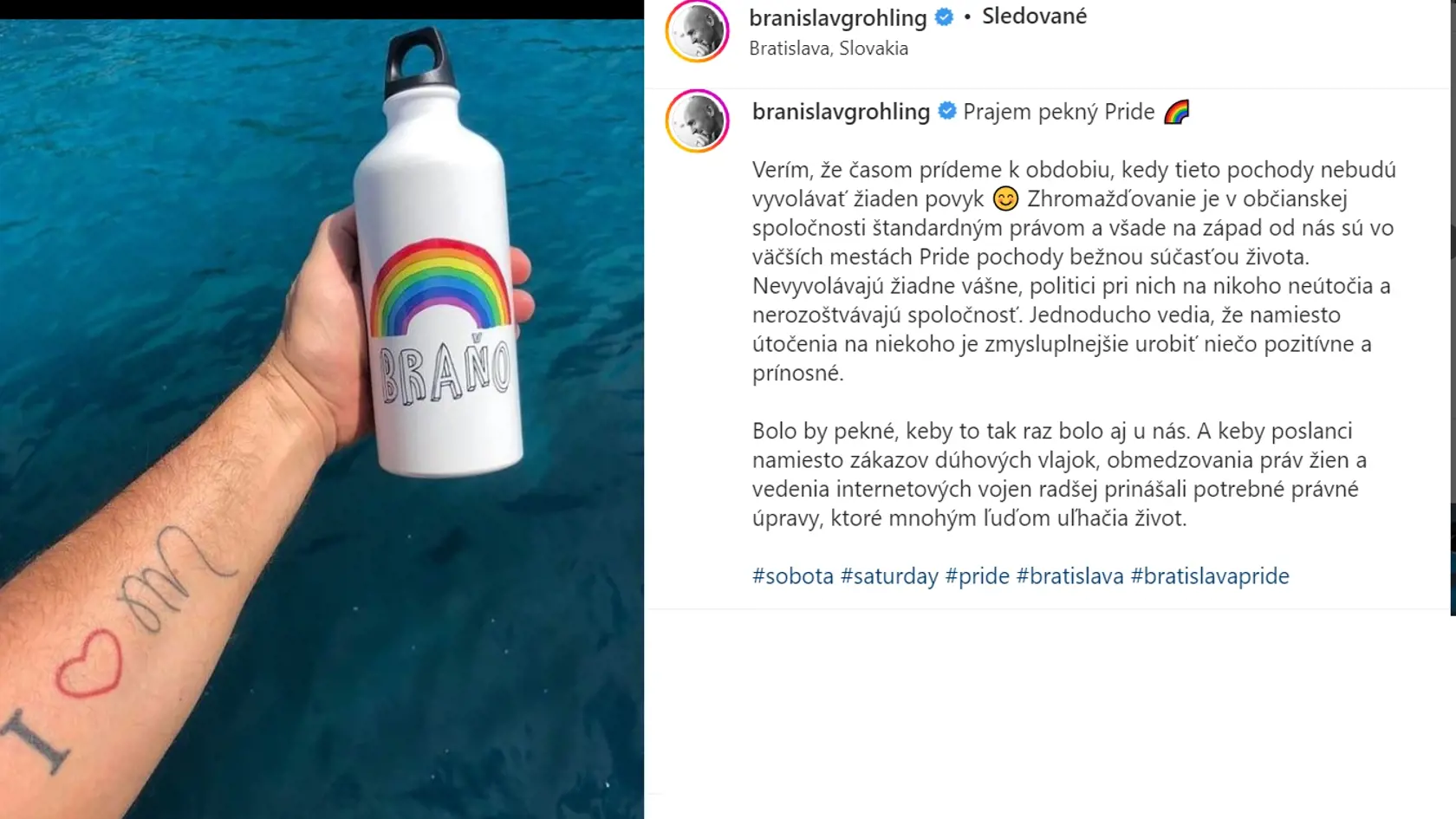 Minister školstva Branislav Gröhling taktiež podporuje Dúhový Pride.