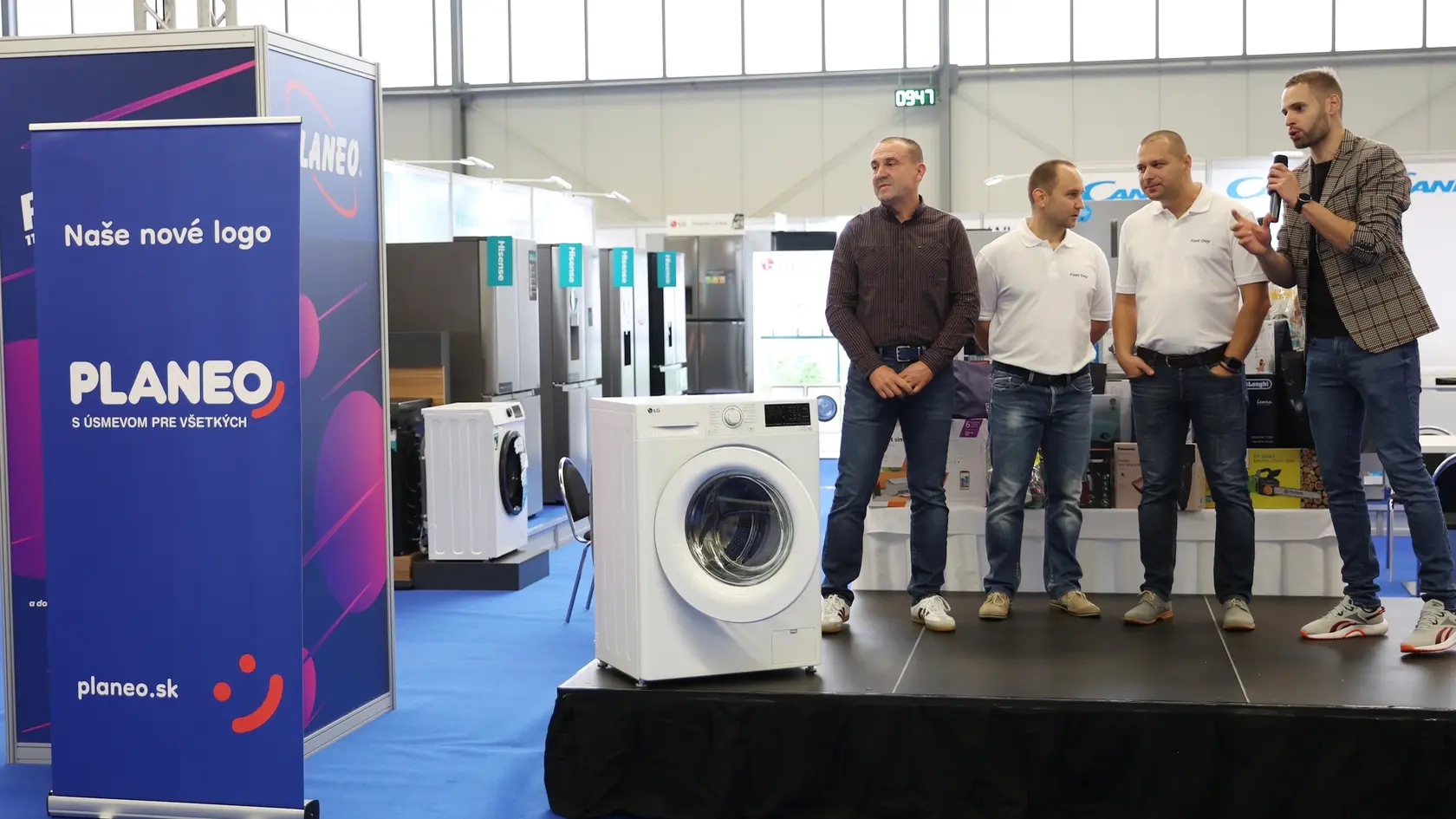 Nové logo PLANEO na FAST DAY predstavili (zľava) Peter Benický, Juraj Nedeliak a Peter Matuška.