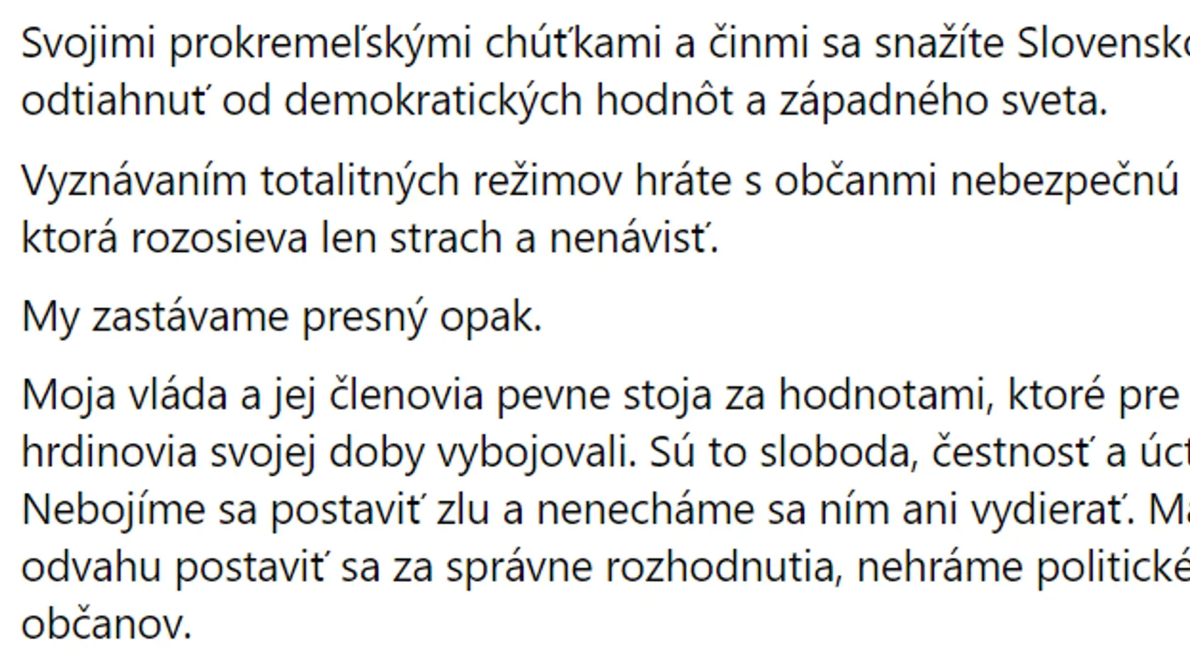 Premiér Slovenska Eduard Heger poriadne naložil Smeru.