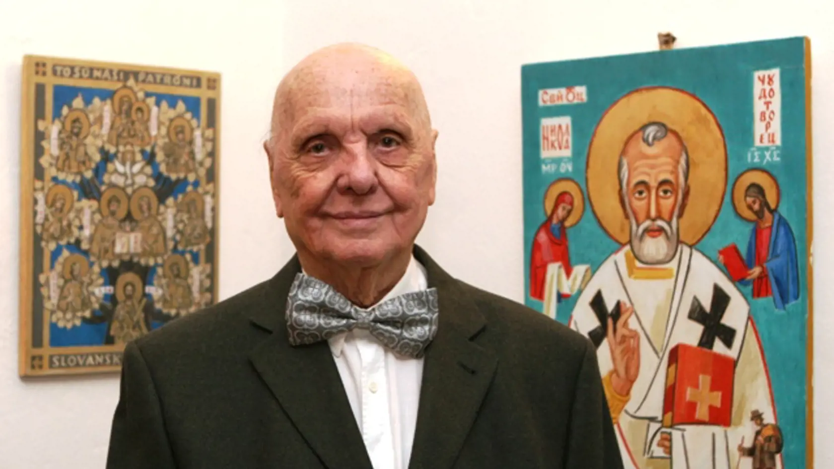 Obrazy, gobelíny a tapisérie Mikuláša
Klimčáka (88) môžete vidieť na výstave v
trenčianskej synagóge, našli by ste ich aj v zbierkach najmocnejších ľudí sveta..