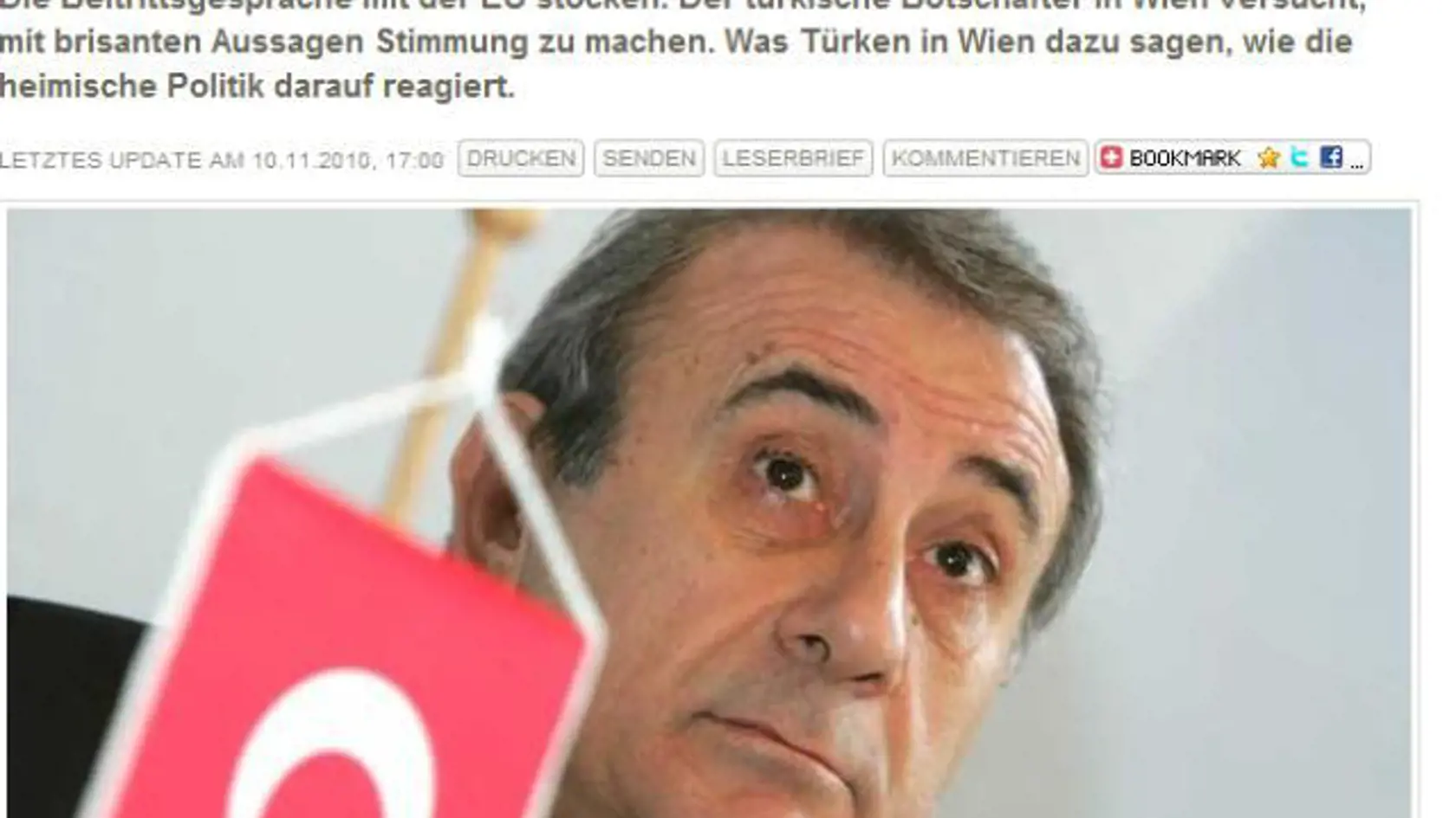 Kadri Ecvet Tezcan: Printskrin z kurier.at.