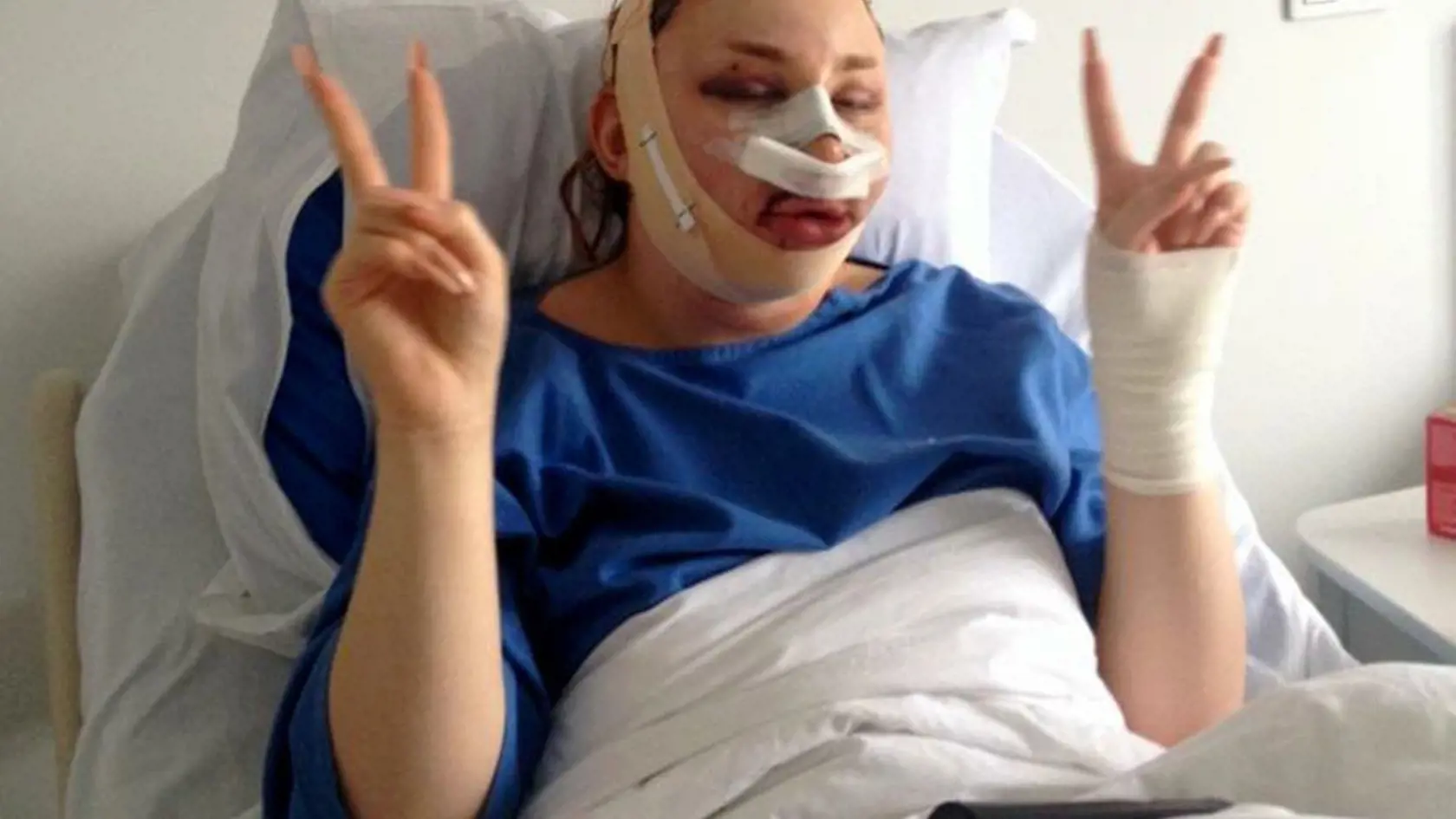 - (PICTURED: Ivana Vladislava, 26, from Berlin, Germany, who has spent over 110,000 to look like a plastic human doll. Pictured in hospital ) - A transgender woman has splashed out over 110,000 to look like a plastic human doll. Ivana Vladislava, 26, was originally born male but shortly after her 11th birthday she began taking female hormone tablets and dressed as a girl. Now, Ivana, from Berlin, Germany, has spent over 110,000 on cosmetic procedures to change her appearance from male to a femal
