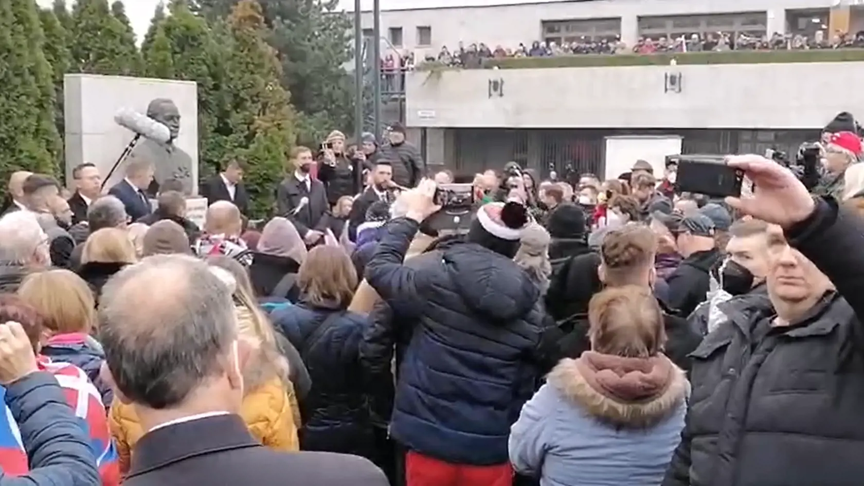 Protivládne protesty v Bratislave.