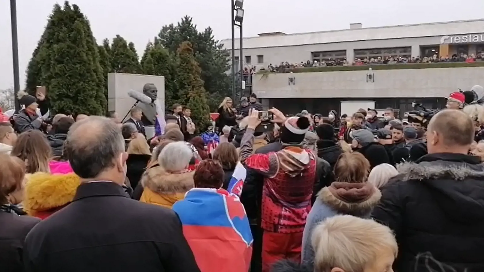 Protivládne protesty v Bratislave.