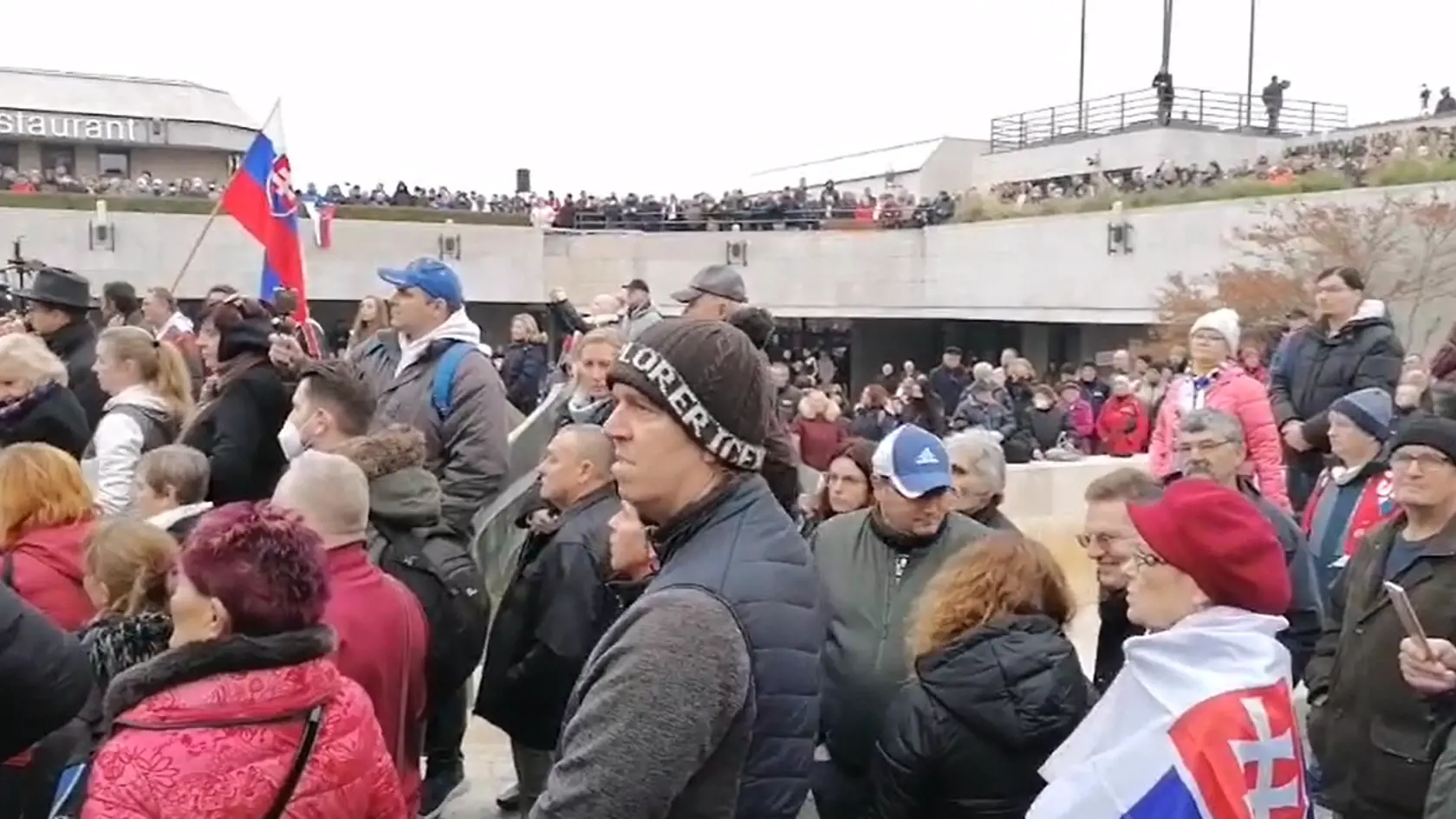 Protivládne protesty v Bratislave.