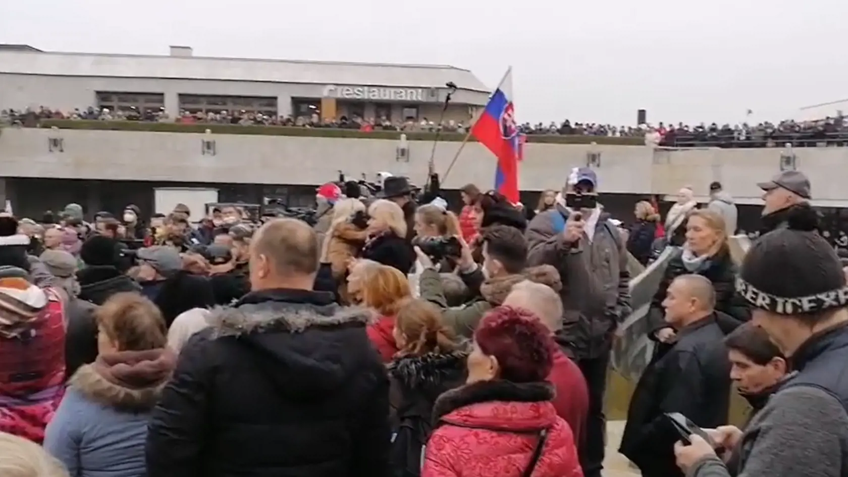 Protivládne protesty v Bratislave.