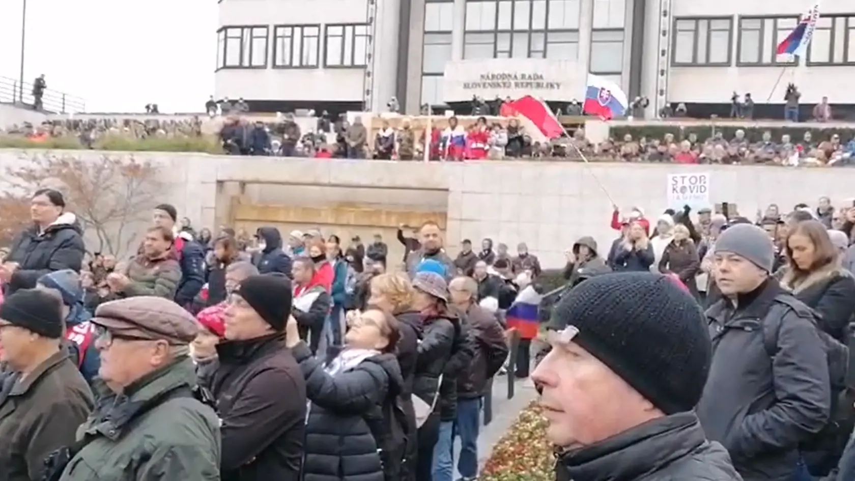 Protivládne protesty v Bratislave.