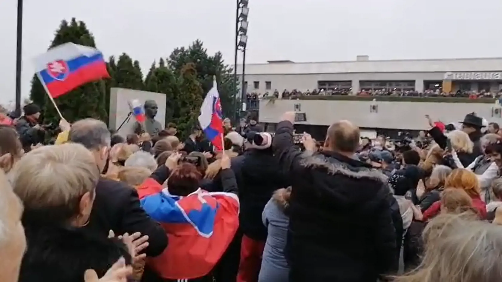 Protivládne protesty v Bratislave.