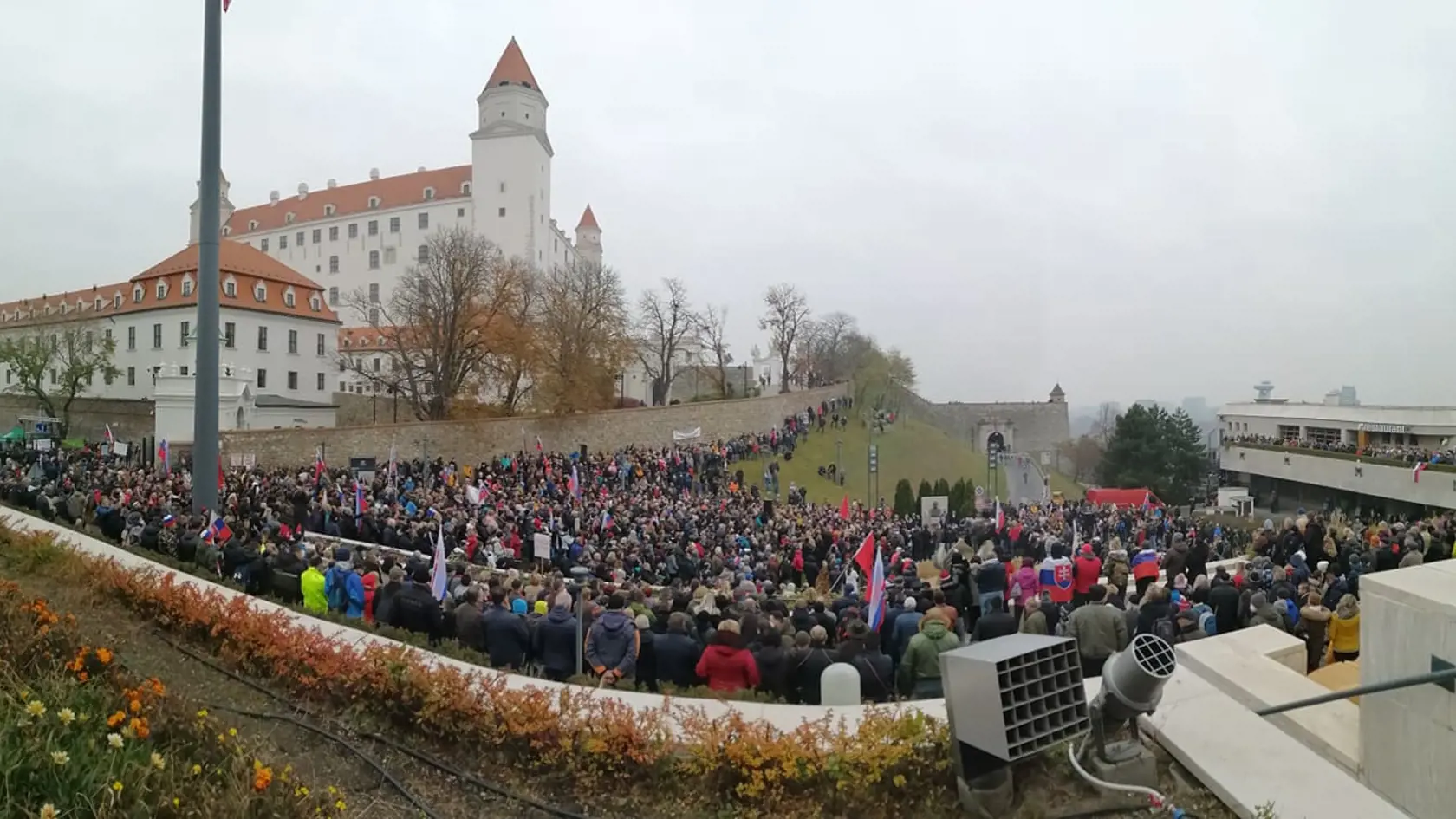 Protivládne protesty v Bratislave.