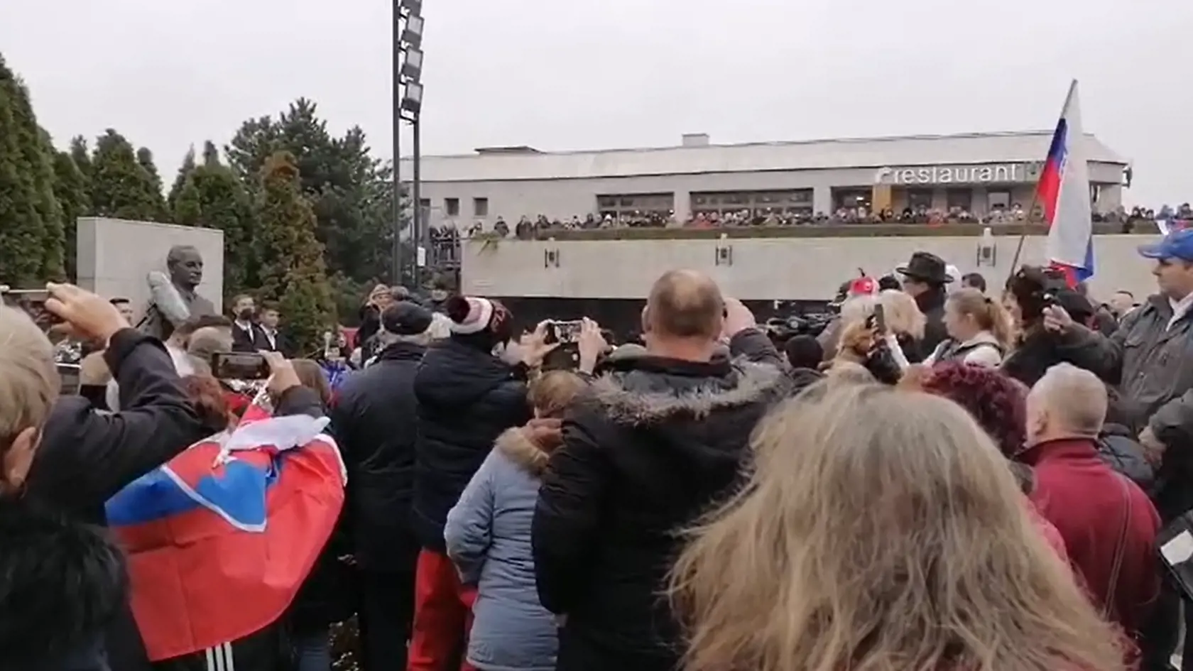 Protivládne protesty v Bratislave.