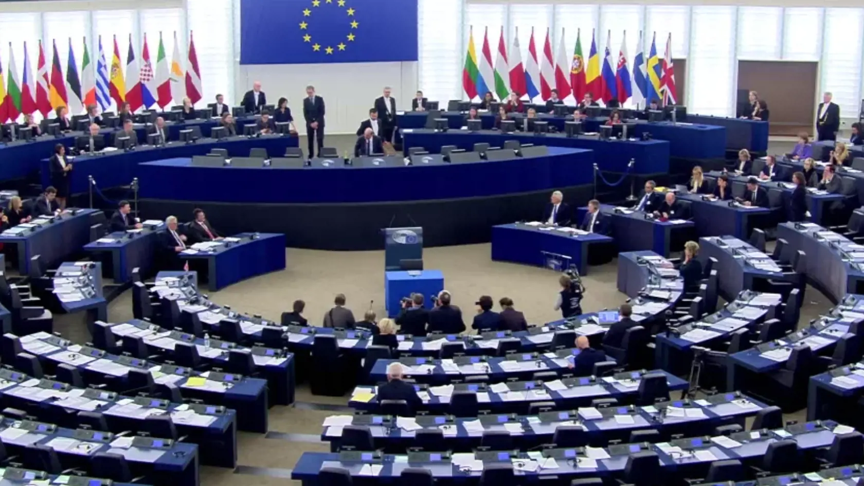 Europarlament bol počas Ficovho prejavu takmer prázdny.