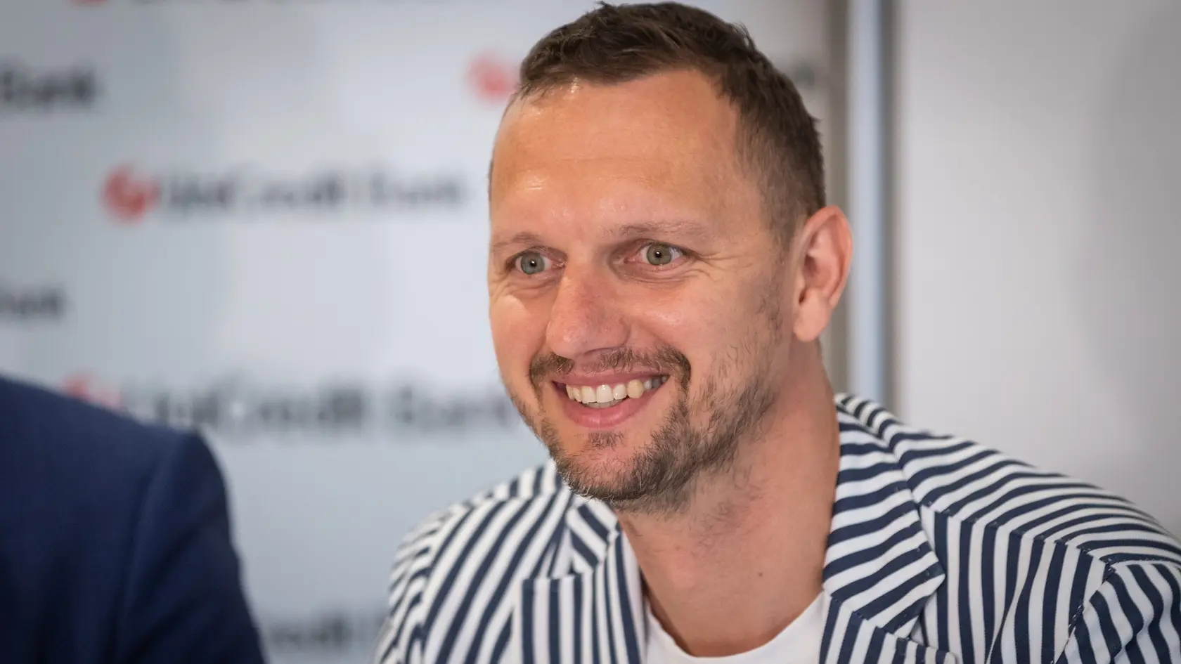 Tlačová konferencia k tenisovému podujatiu Bratislava Open. Na snímke Filip Polášek.