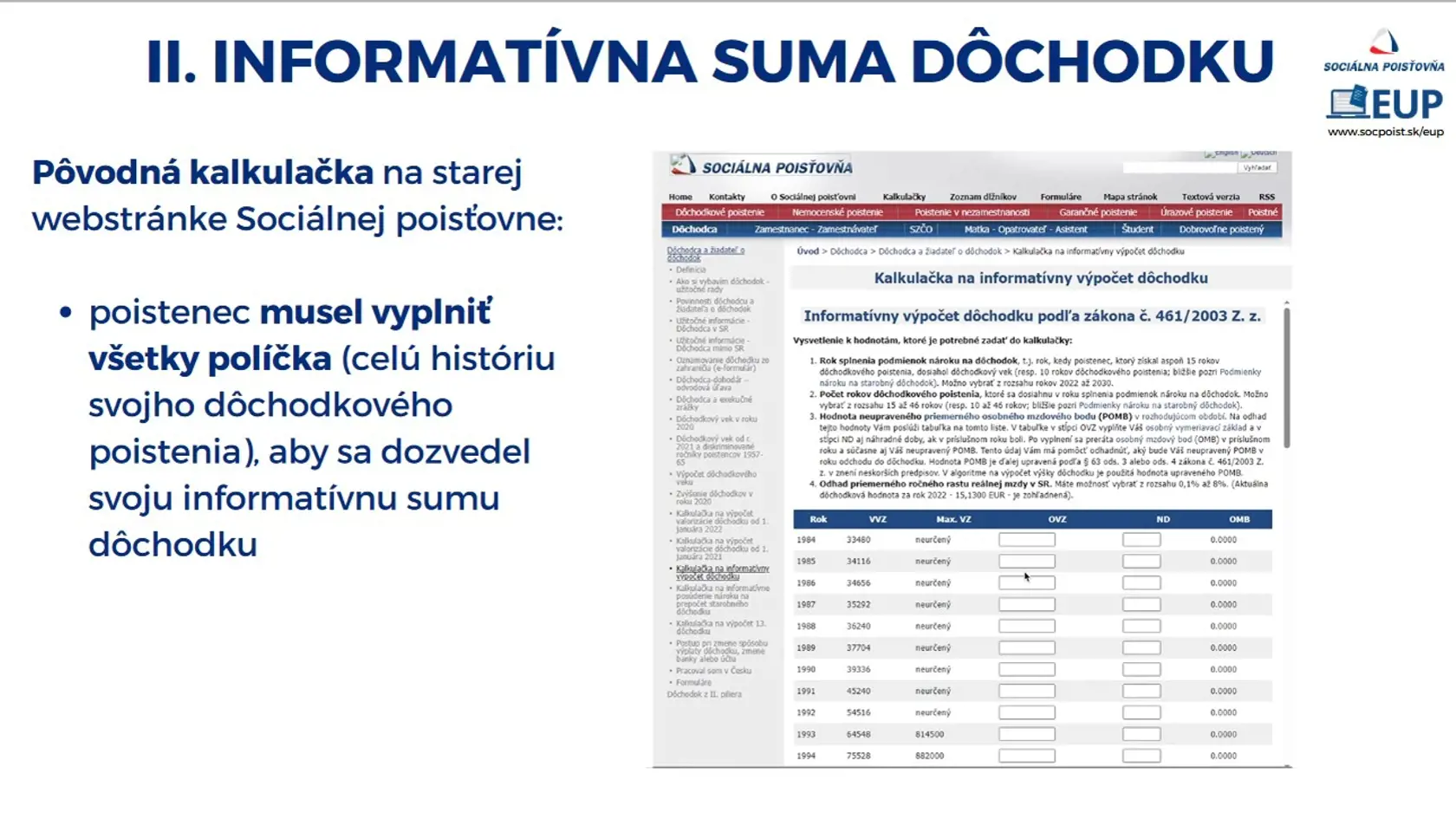 Ako zistíte svoju informatívnu sumu dôchodku?