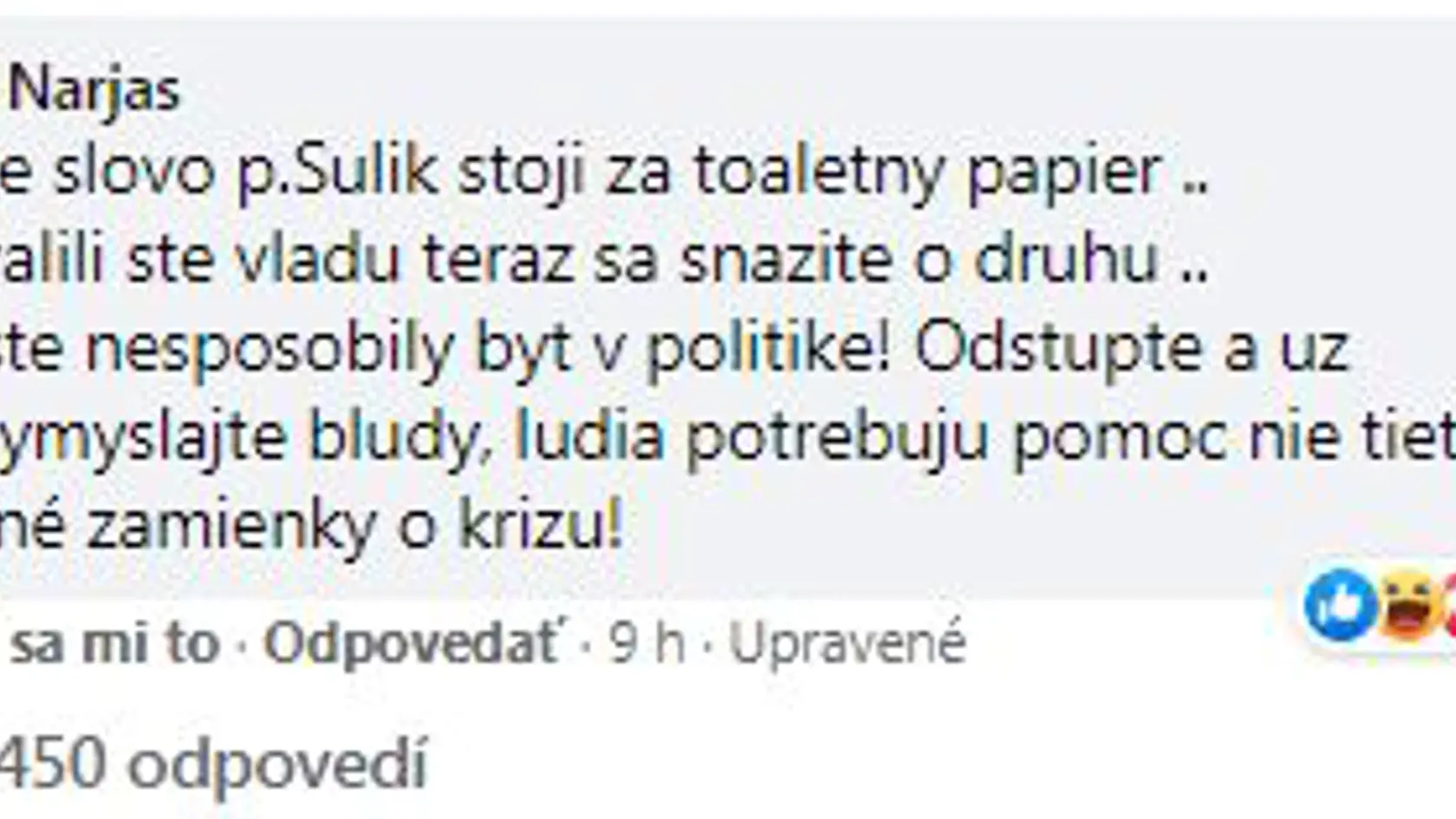 Poslanec Obyčajných ľudí Erik Ňarjaš sa obul do Sulíka.