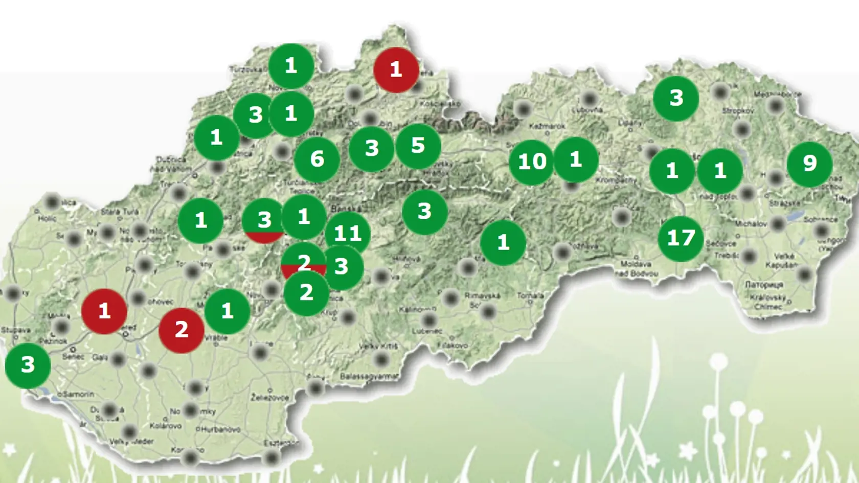 Aktuálne je situácia najlepšia na východe krajiny. Rasti tam najmä veľa kuriatok a kozákov.