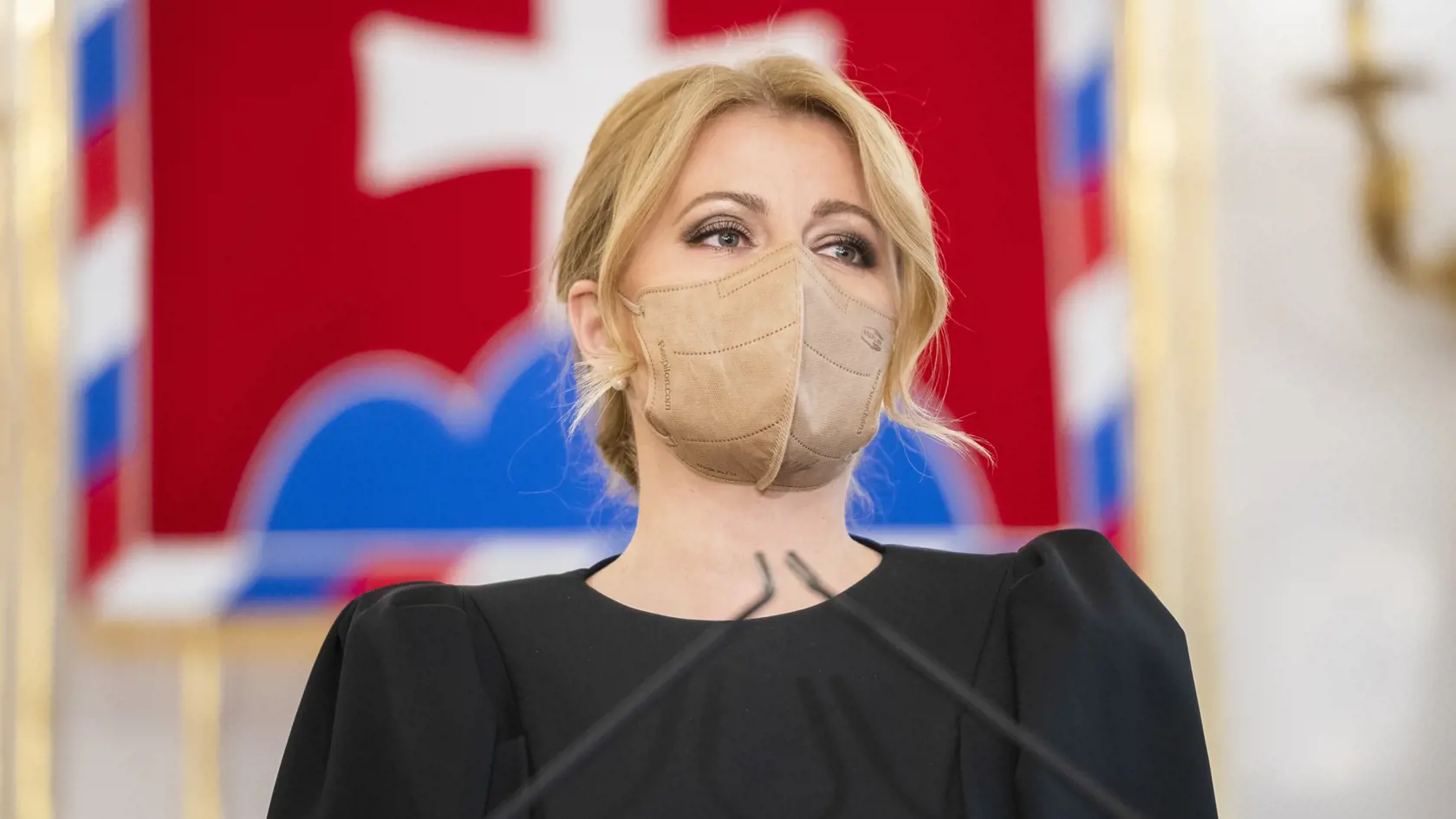 Na snímke prezidentka SR Zuzaná Čaputová počas tlačovej konferencie k aktuálnej politickej situácii v Prezidentskom paláci v Bratislave v utorok 23. marca 2021. FOTO TASR - Jaroslav Novák