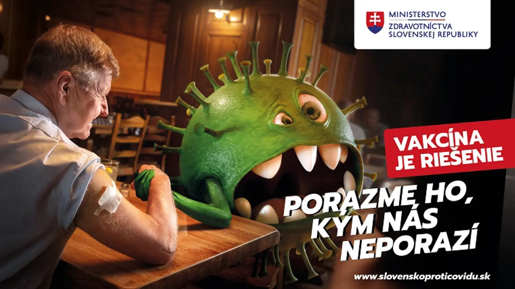 Vizuál kampane MZ SR za očkovanie