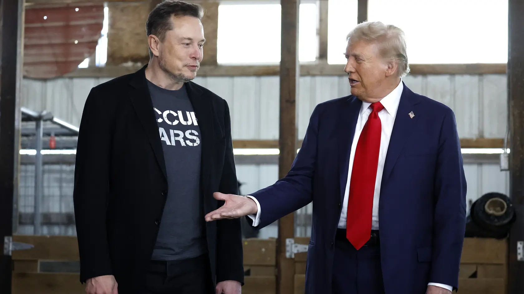 Donald Trump a Elon Musk.