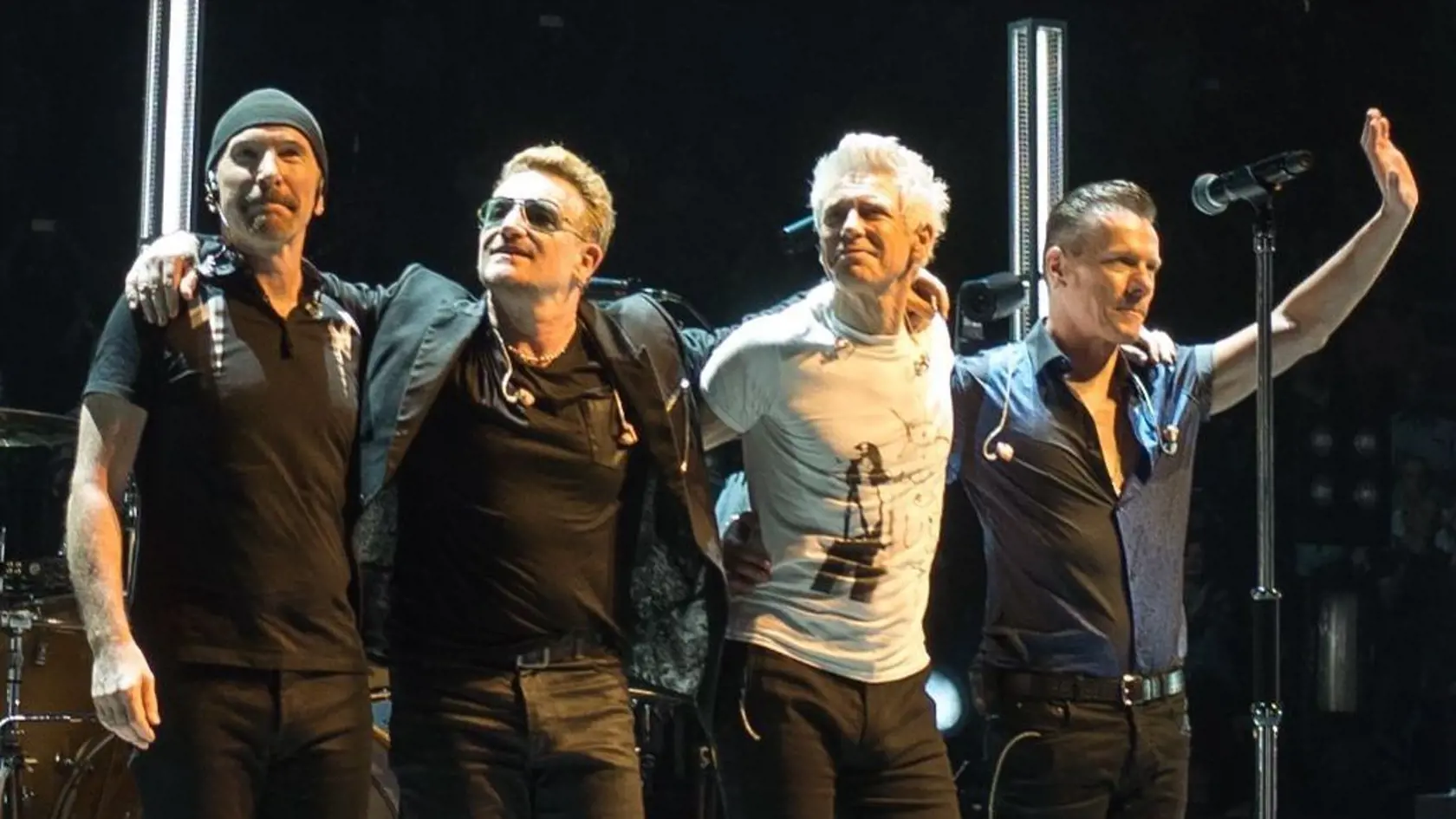 U2 po svojom londýnskom koncerte v v roku 2015