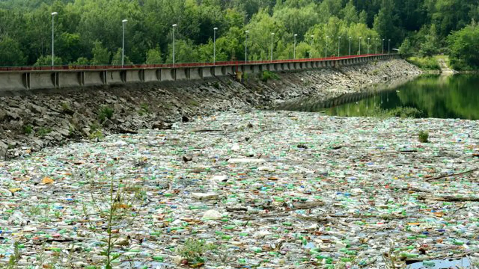 Priehrada  Ružín I., ktorá sa nachádza v okrese Košice - okolie, je znečistená komunálnym odpadom. Ak sa nazhromaždí pri hrádzi, vodohospodári ho zbierajú na vlastné náklady. Odpad sa tu hromadí po búrkach, ale podstatná časť nečistôt, ktoré tvoria najmä plastové fľaše a odpadky sú odhadzované ľuďmi priamo do vodných tokov a ich okolia v povodí Hornádu. FOTO TASR – František Iván , 19. august 2013