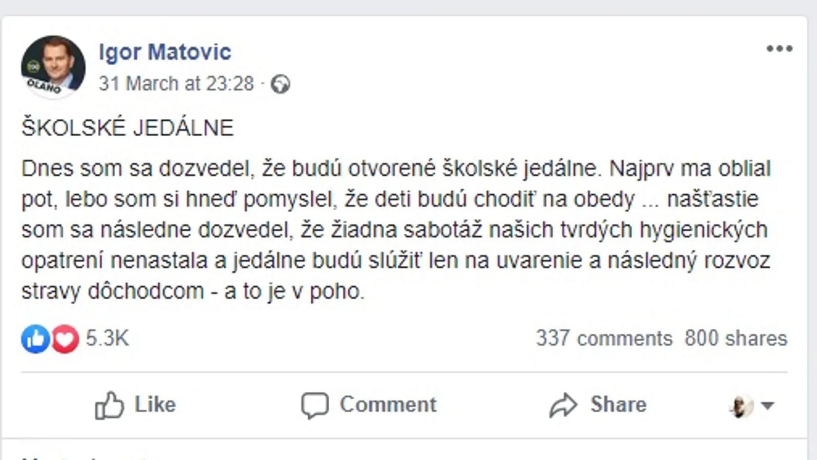 Status, ktorý Matovič zverejnil po brífingu minnistra školstva, pôsobil zmätočne. Vyzradil ním aj to, čo nechcel?