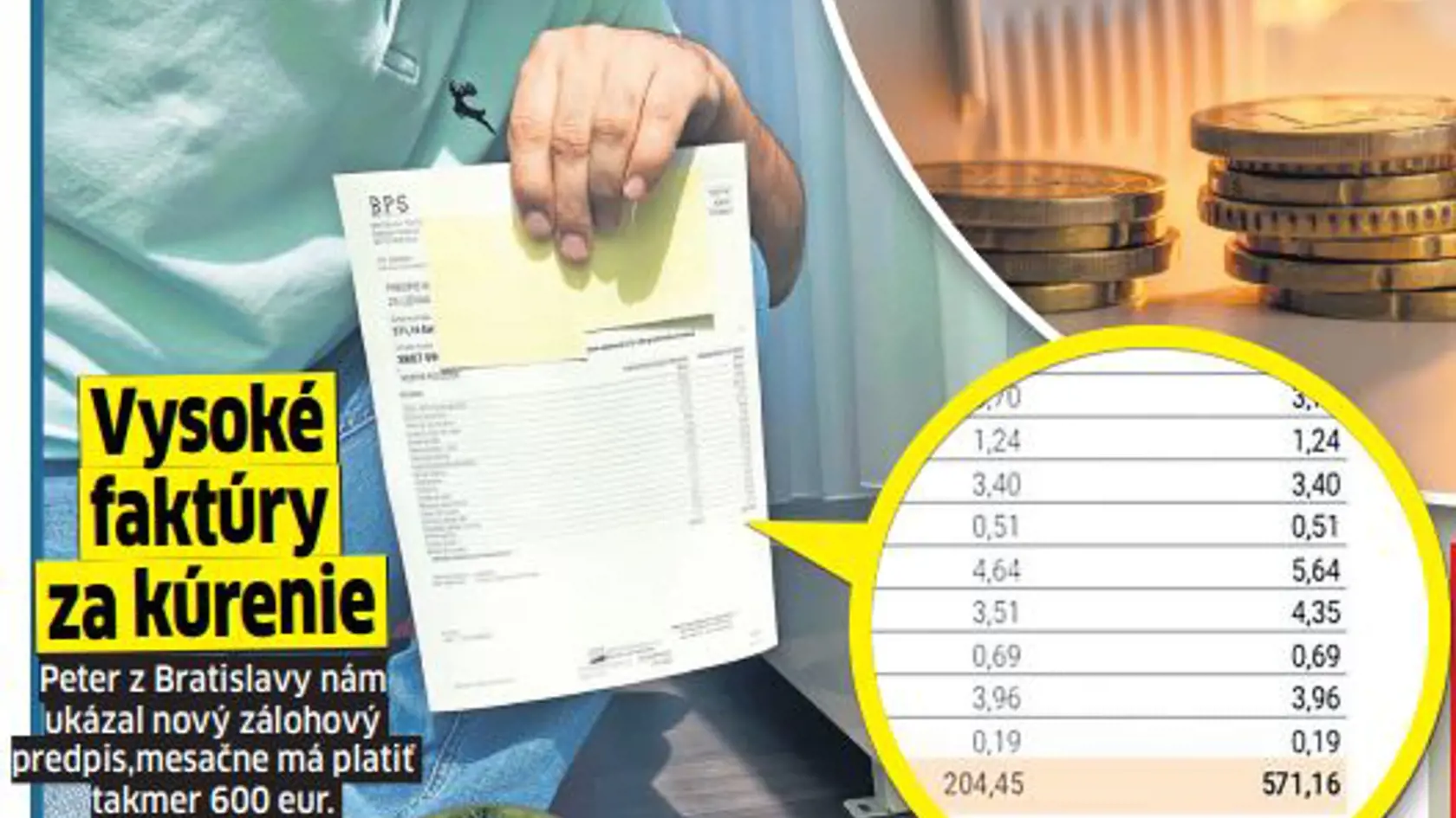 Peter z Bratislavy nám ukázal nový zálohový predpis, mesačne má platiť takmer 600 eur.