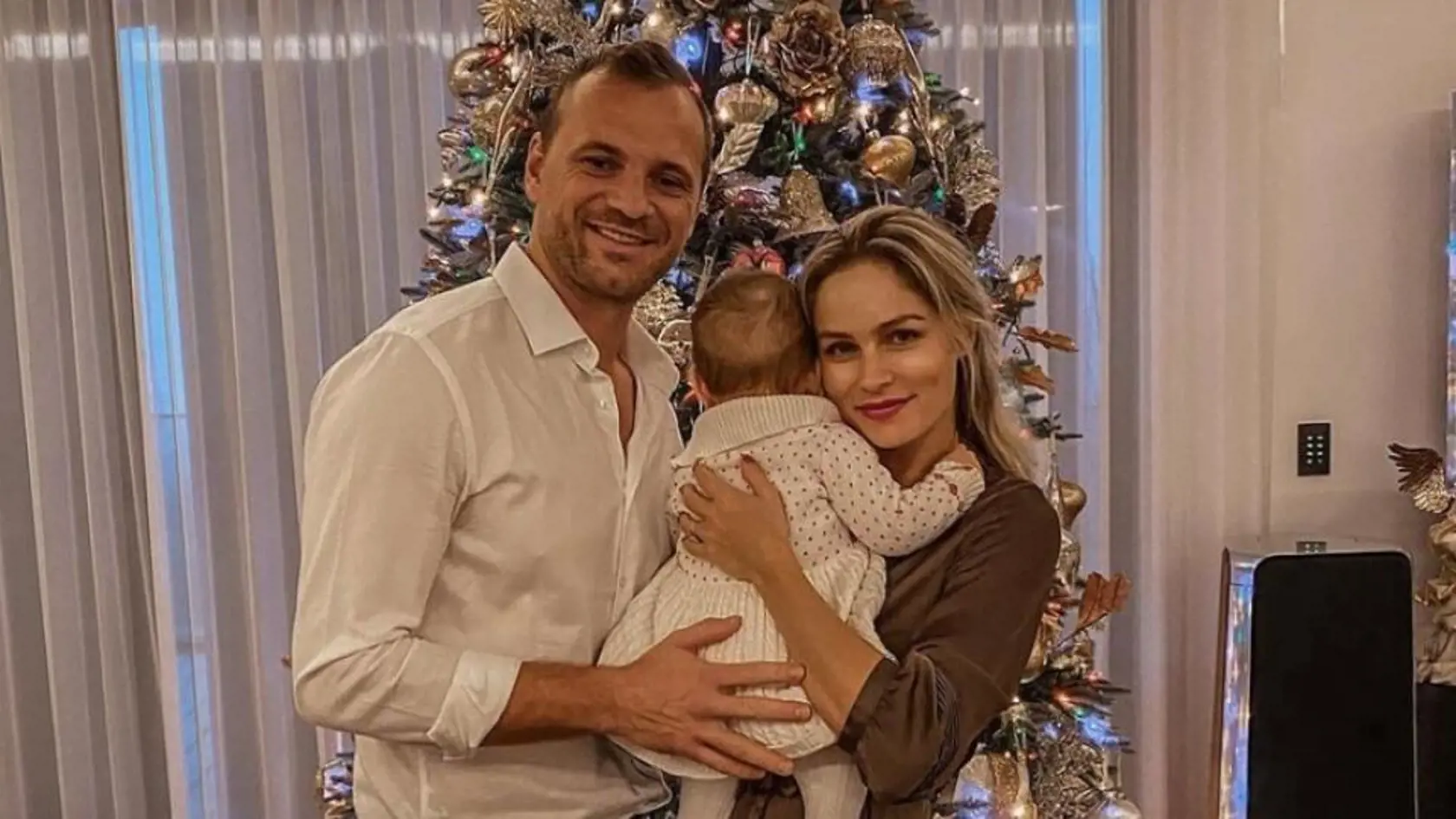 Marián a Ivana Gáborikovci s dcérkou oslávili Vianoce prvýkrát v trojici.