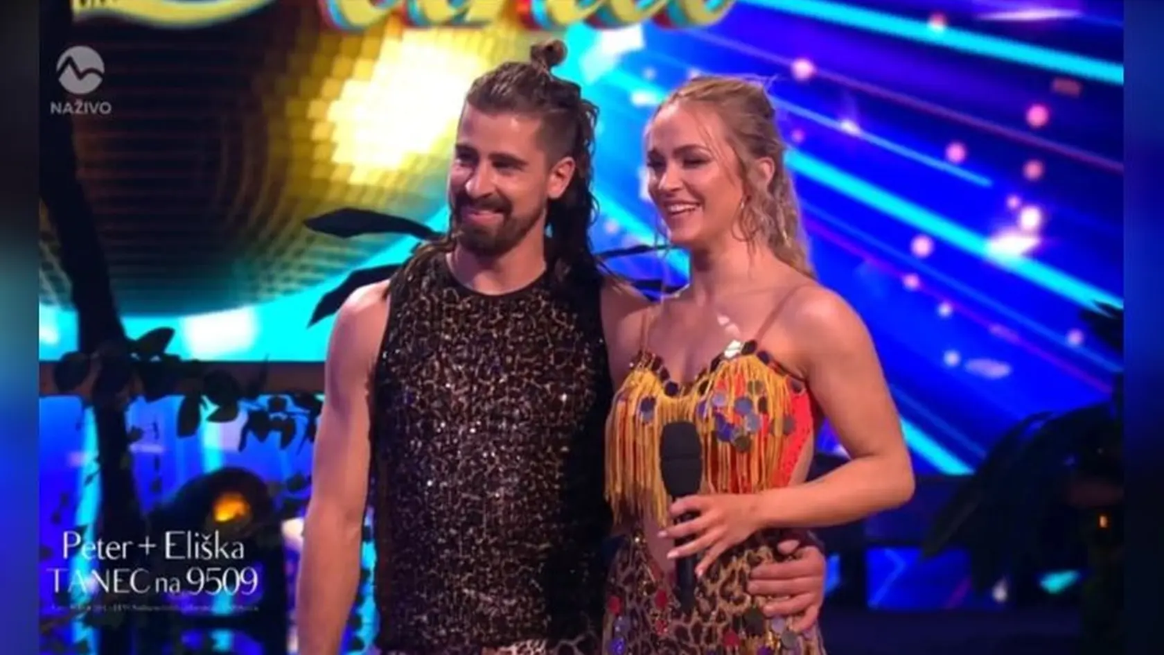 Peter Sagan s tanečnou partnerkou Eliškou v šou Let´s Dance.