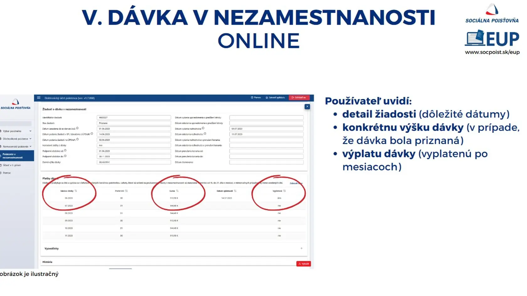 Dávka v nezamestnanosti online.