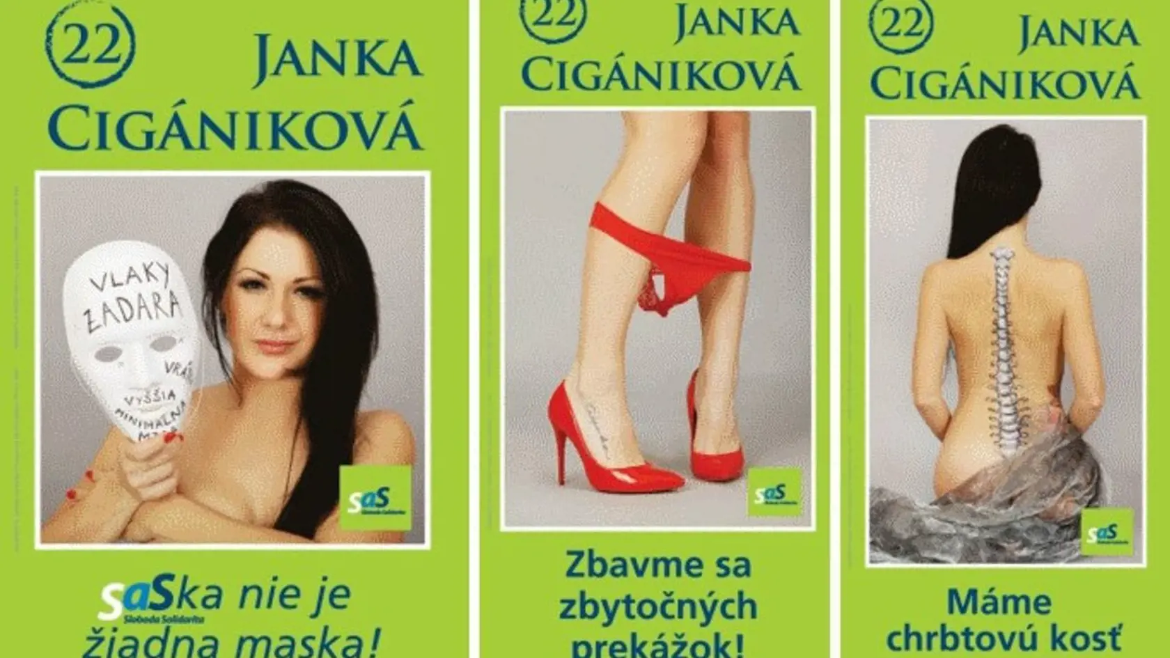 Zbavme sa zbytočných prekážok: Veľmi svojráznou kampaňou sa do povedomia Slovákov zapísala prostredníctvom billboardov aj poslankyňa SaS Janka Bittó Cigániková.