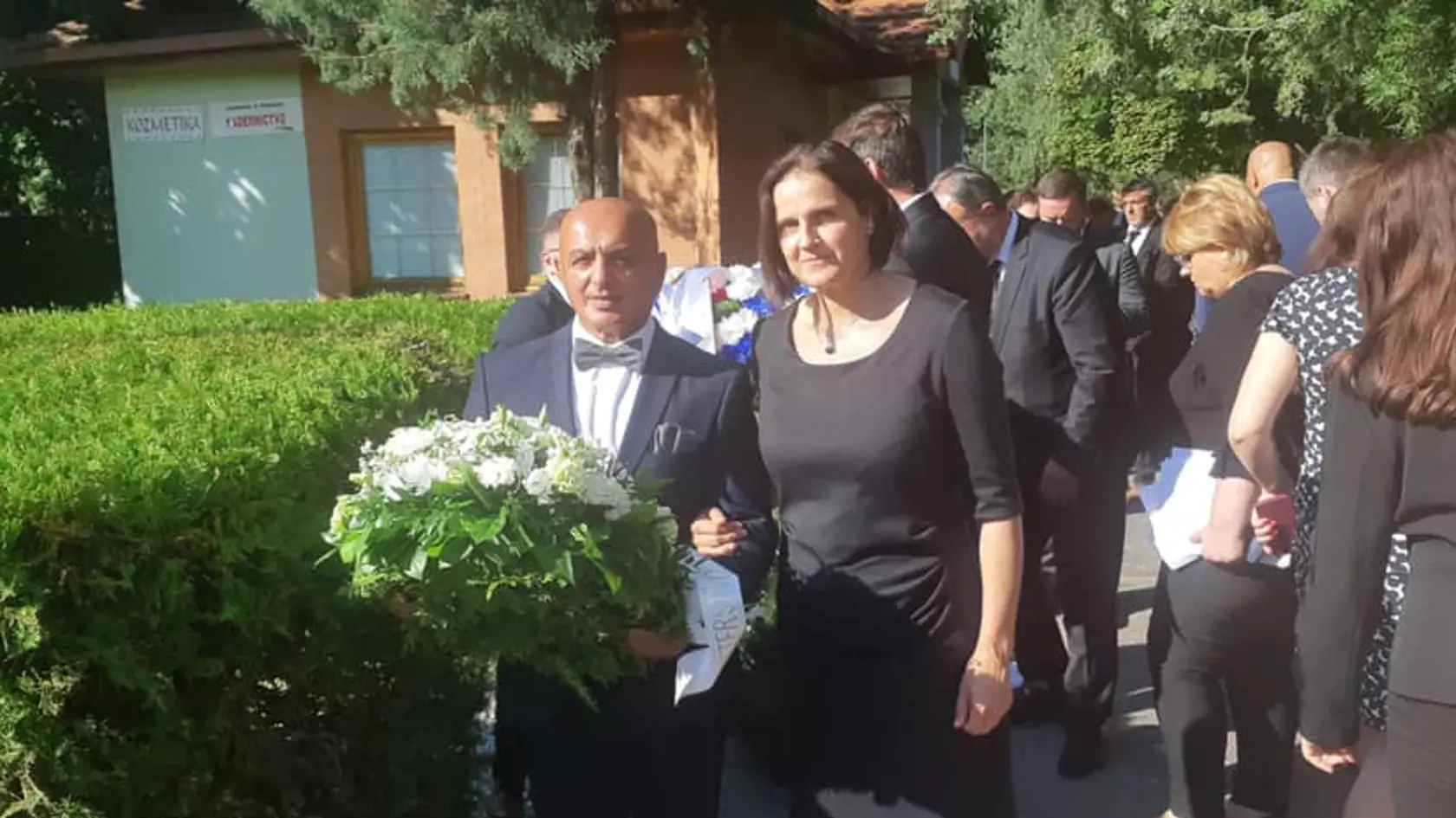 Mária Kolíková počas dňa Rómskeho Holokaustu.