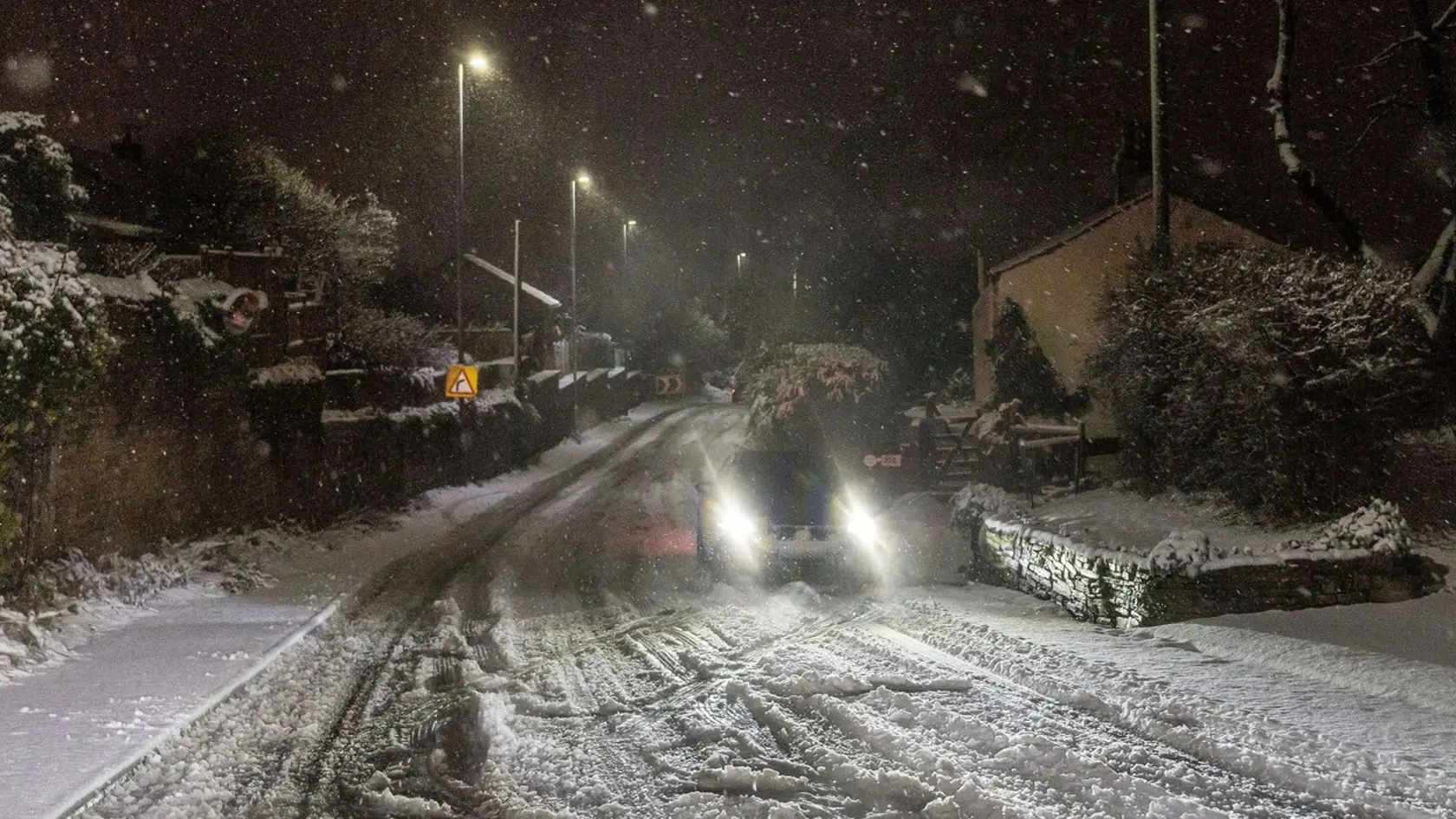 V niektorých oblastiach Británie aj nasnežilo.