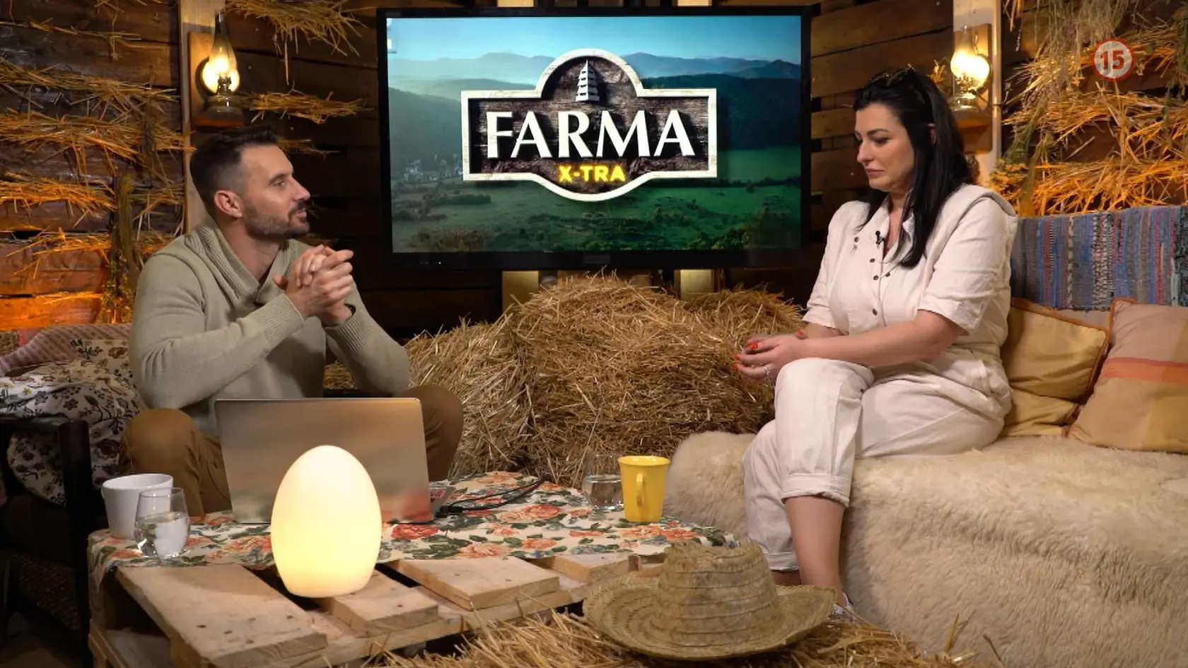 Vypadnutá farmárka Tereza v relácii Martina Šmahela Farma Extra.