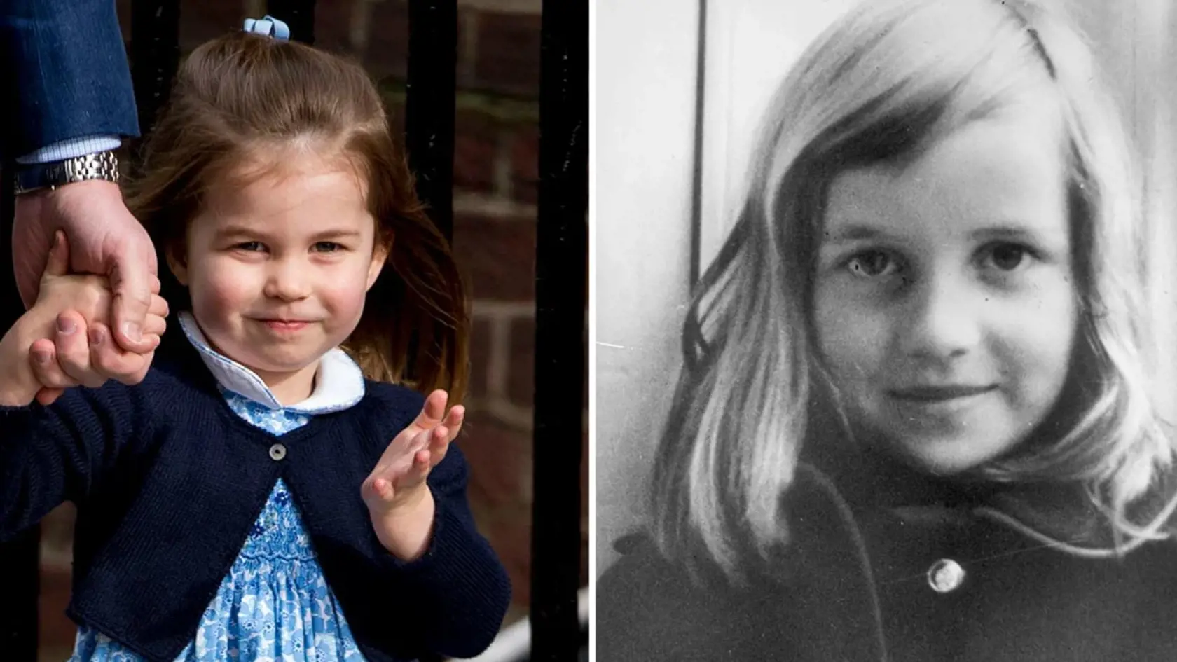 Princezná Charlotte a princezná Diana približne v rovnakom veku.