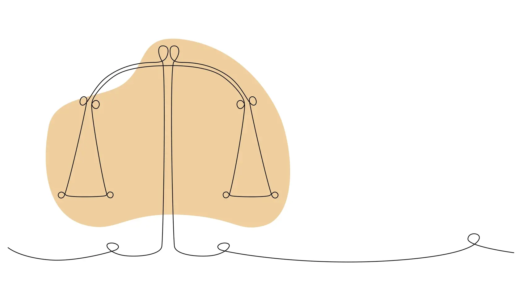 Libra,Zodiac,Constellation,One,Single,Hand,Drawing,Continues,Line,Banner.