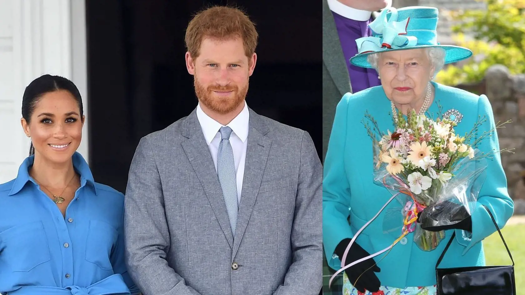 Kráľovná Alžbeta, Meghna Markle, princ Harry