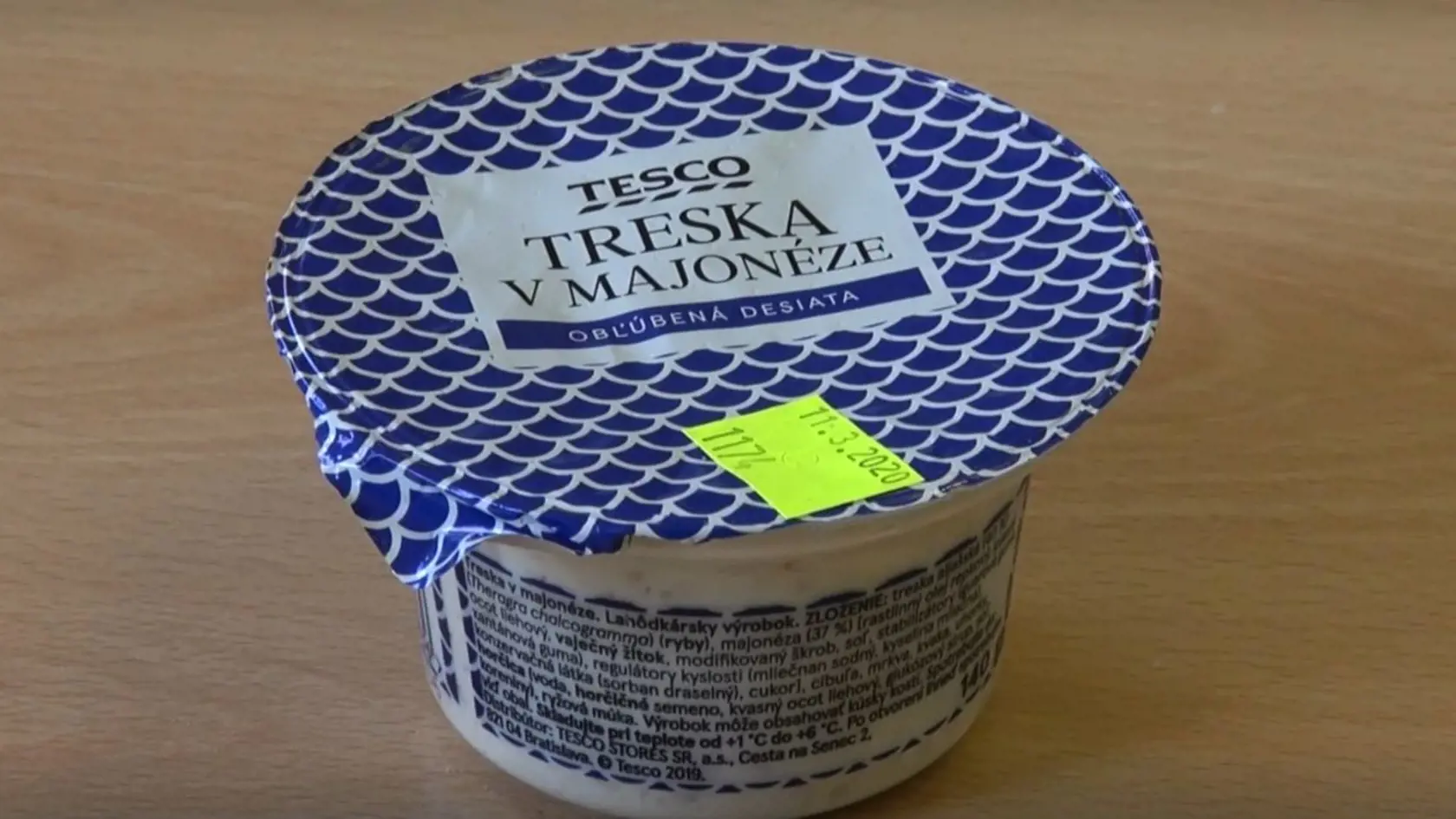 Treska v majonéze od výrobcu Tesco skončila na 6. mieste.