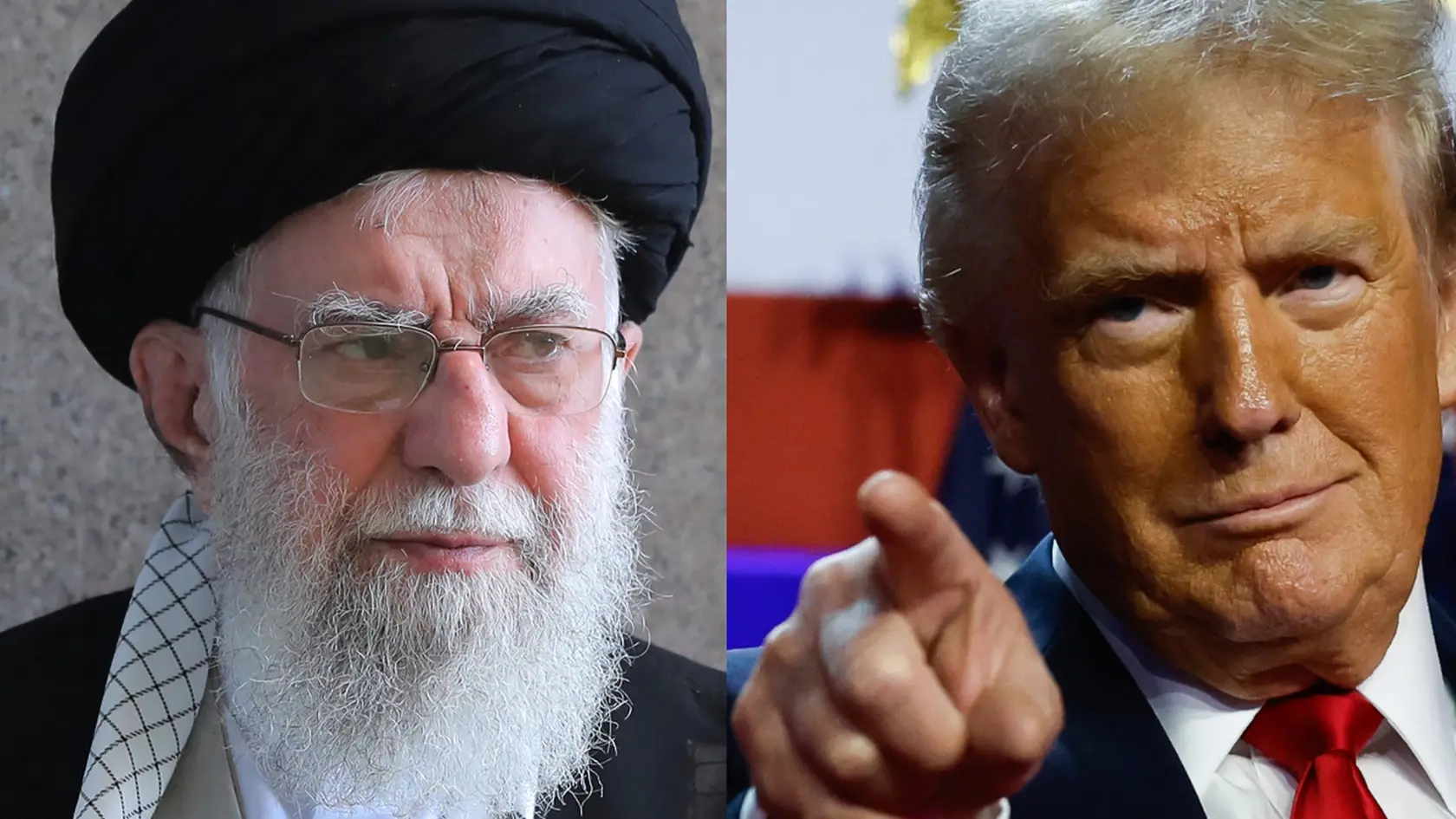 Najvyšší iránsky duchovný vodca Alí Chameneí (86) a americký prezident Donald Trump (79)