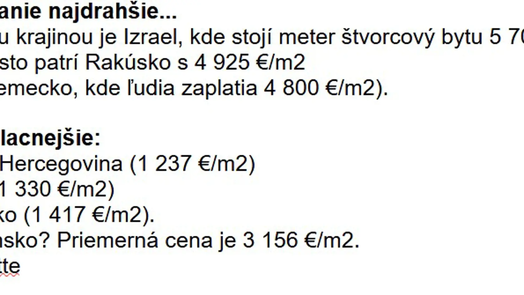 Kde je bývanie najdrahšie a najlacnejšie?
