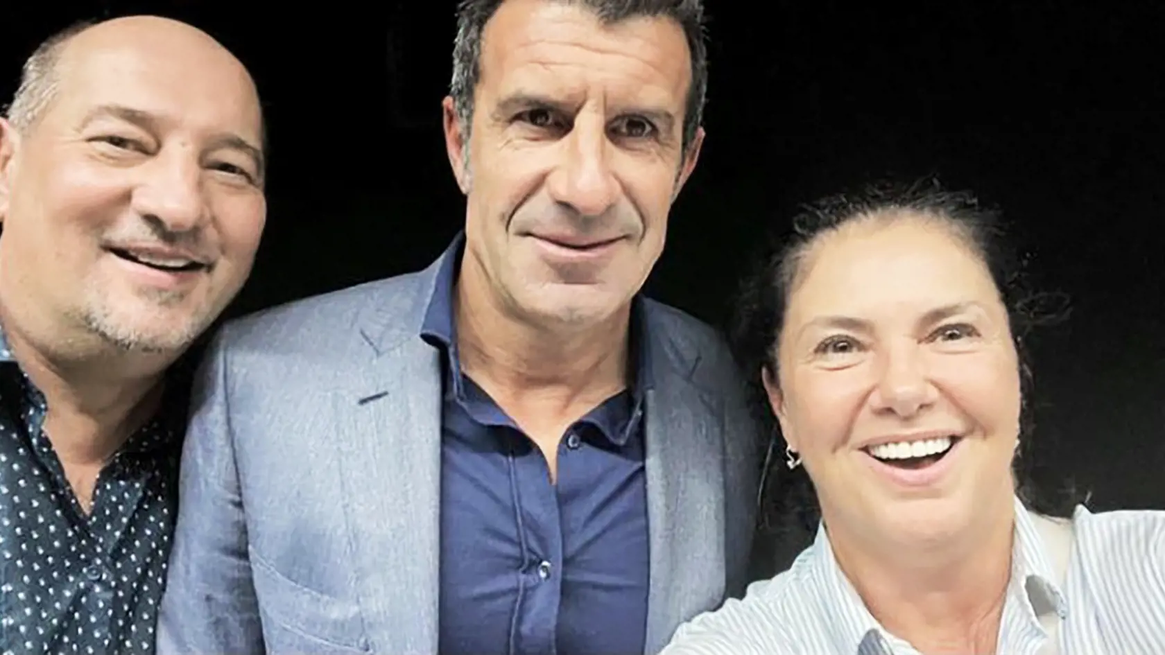 Vzácny aj Luís Figo. Iveta a Martin Malachovskí sa po zápase stretli s inou portugalskou ikonou.