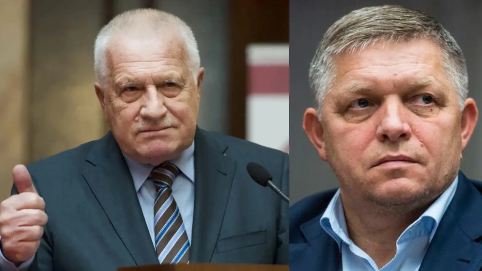 Václav Klaus jednoznačne podporuje Roberta Fica, rovnako ako Miloš Zeman. Petr Pavel naopak kritizuje jeho politiku.