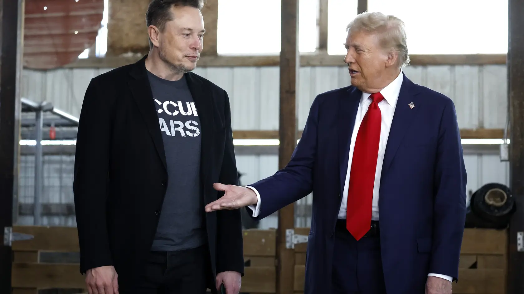 Donald Trump a Elon Musk.