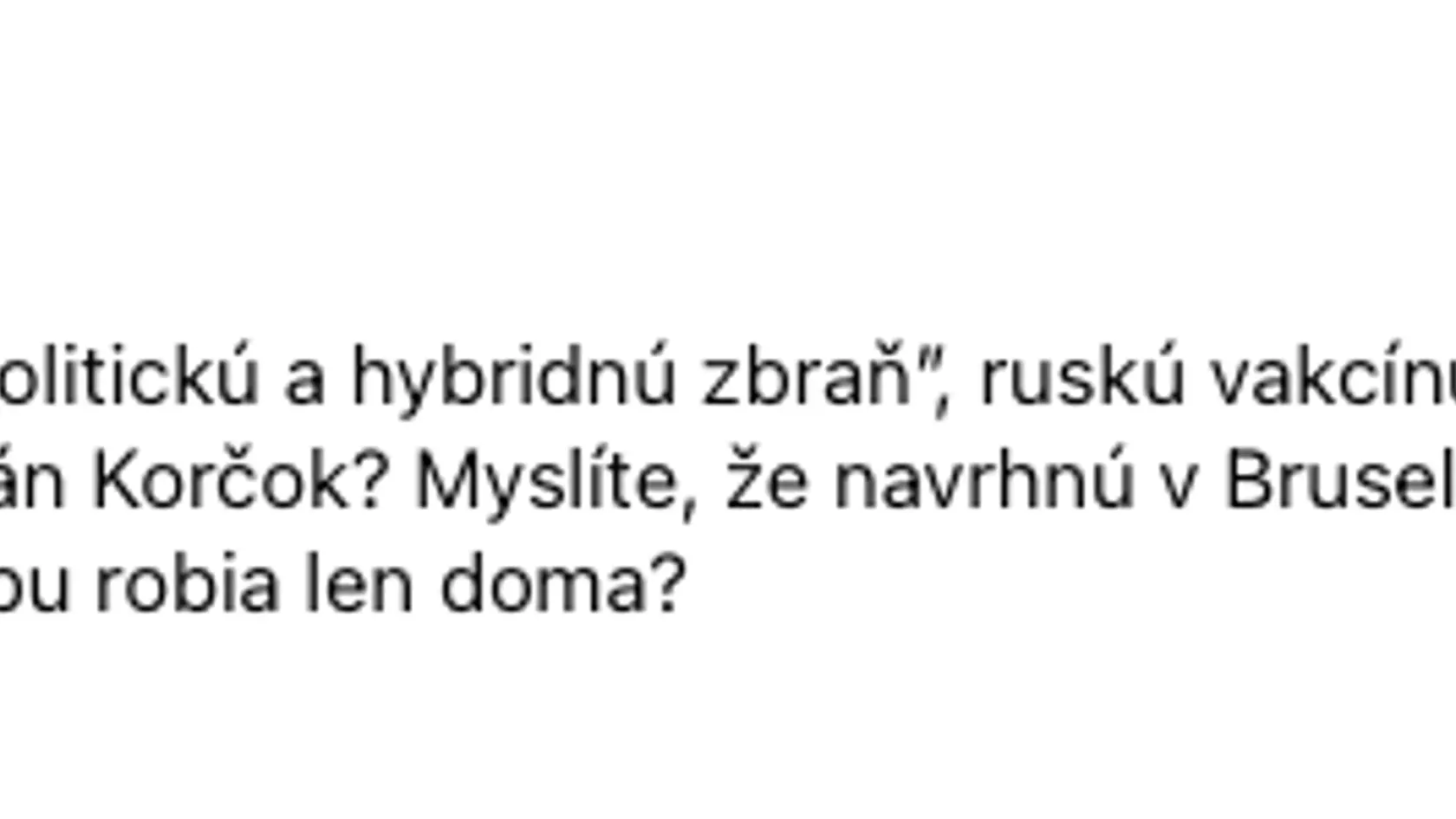 Belicovej statusy, ktorými komentuje aktuálne politické dianie.