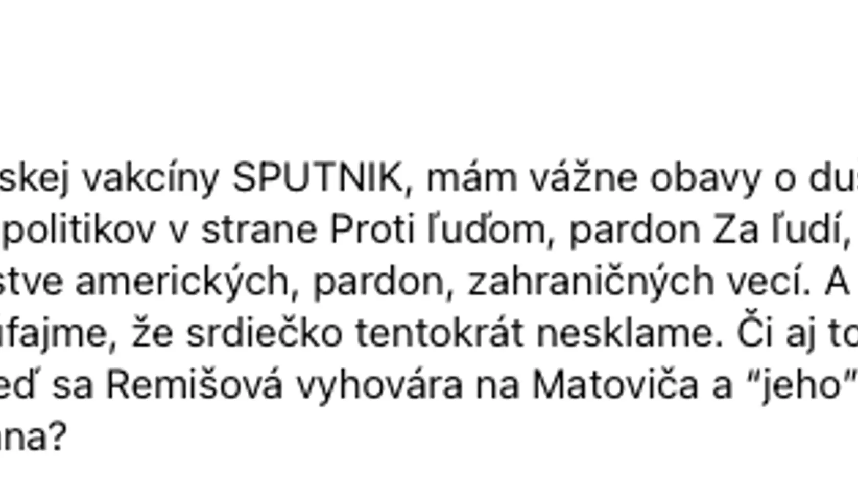 Belicovej statusy, ktorými komentuje aktuálne politické dianie.